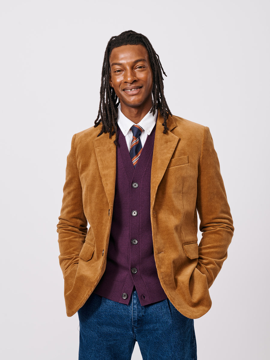 Camel Pasmore Cord Suit Jacket | Aubin