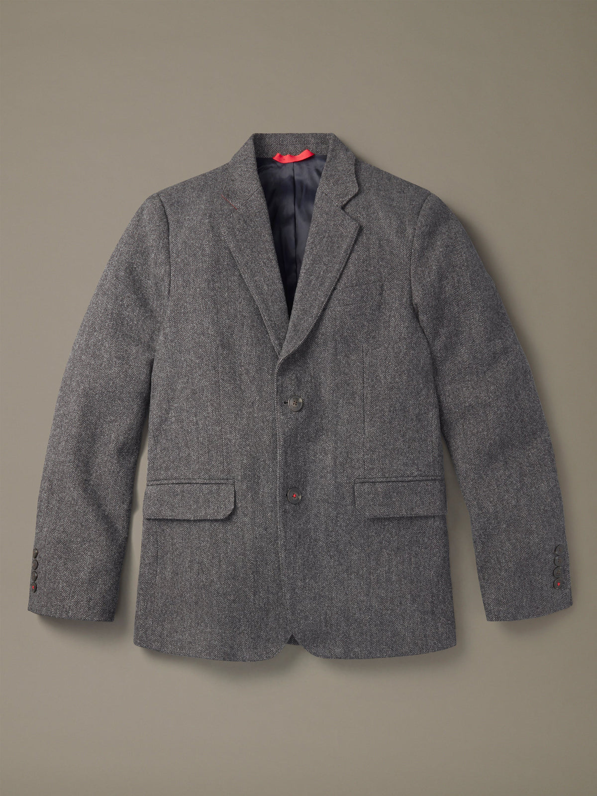 Aubin Grey Herringbone Marlborough Wool Suit Jacket | Suit Jackets