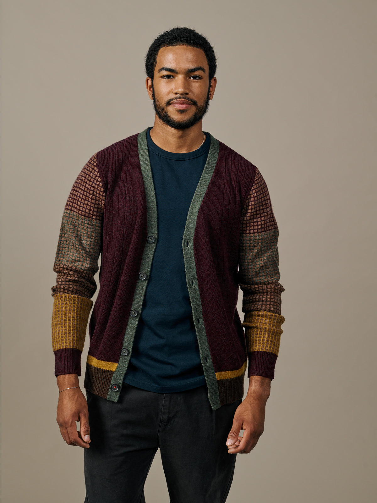 Aubin Claret Mix Trent Cardigan | Cardigan