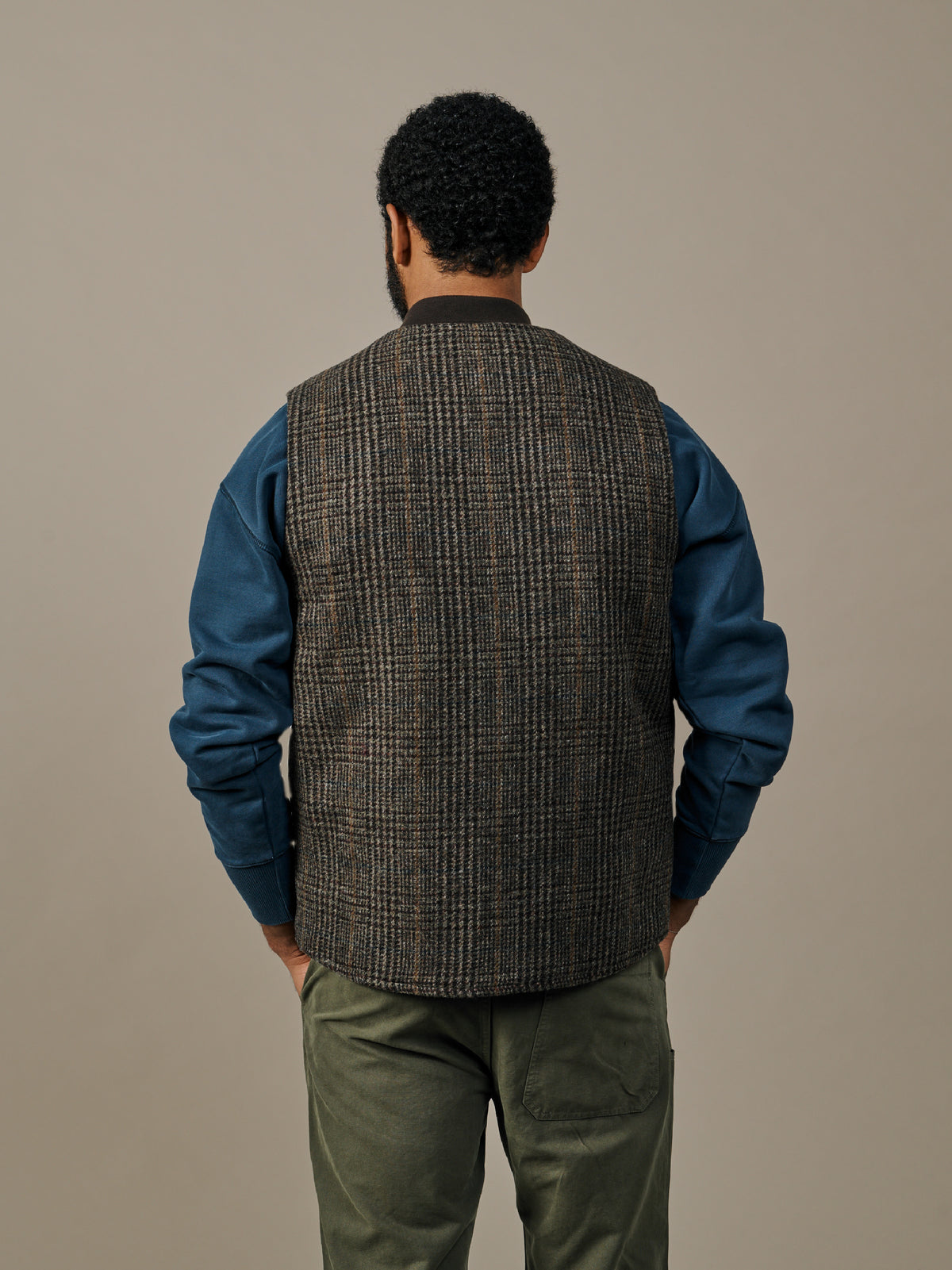 Aubin Check Humby Wool Gilet | Gilet