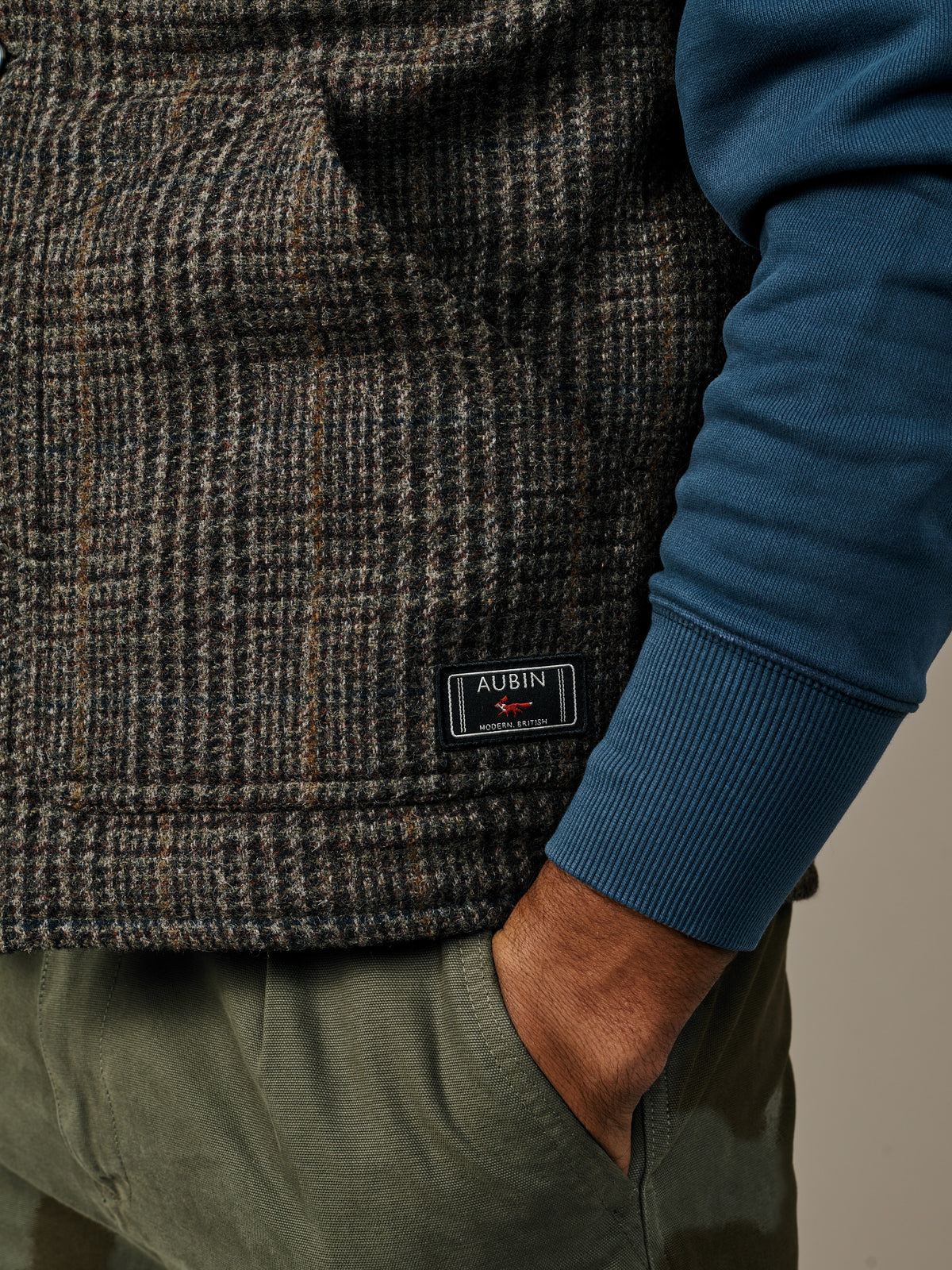 Aubin Check Humby Wool Gilet | Gilet