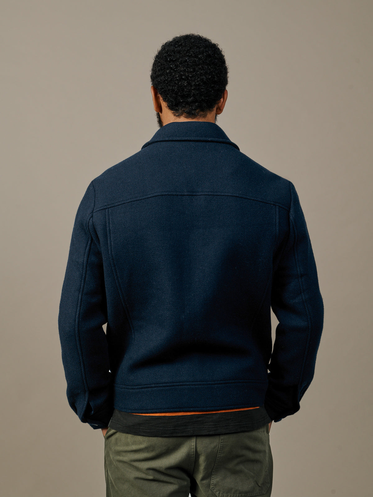 Aubin Navy Kinsley Wool Harrington | Harrington