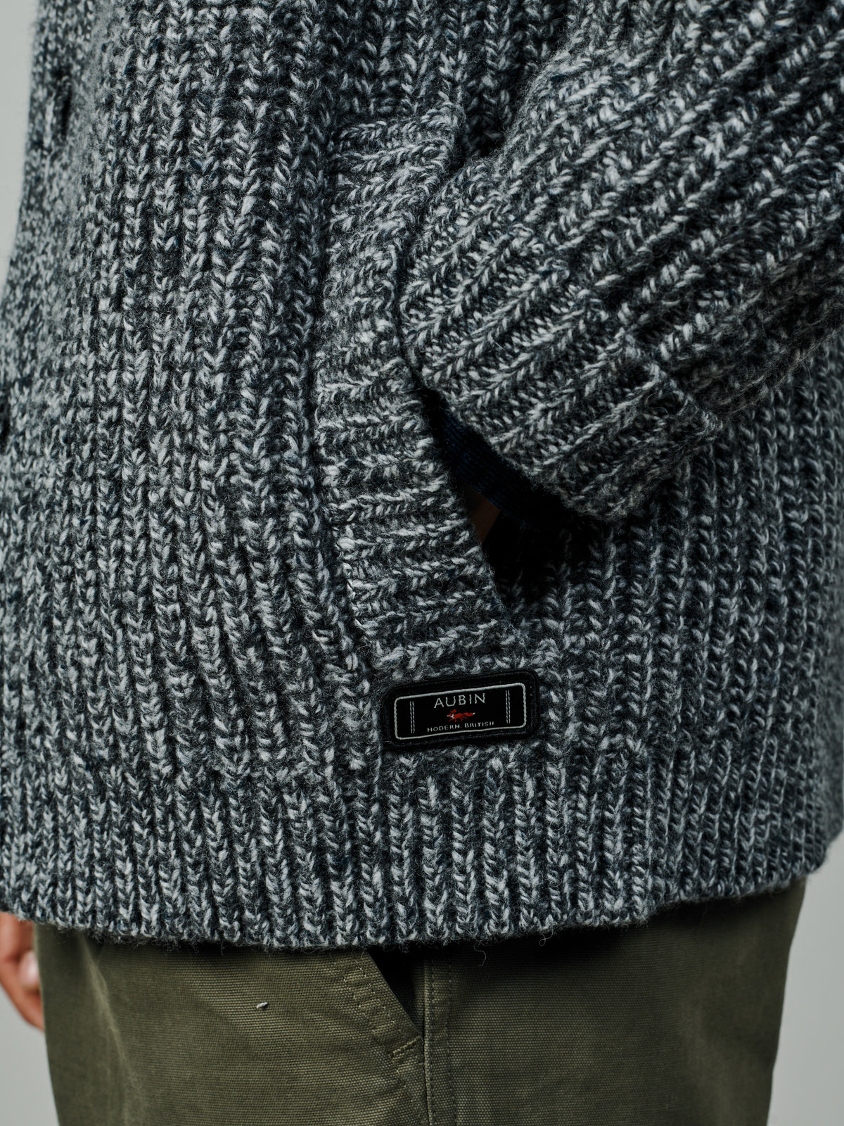 Aubin Charcoal Mix Boyds Button Through Cardigan | Cardigan