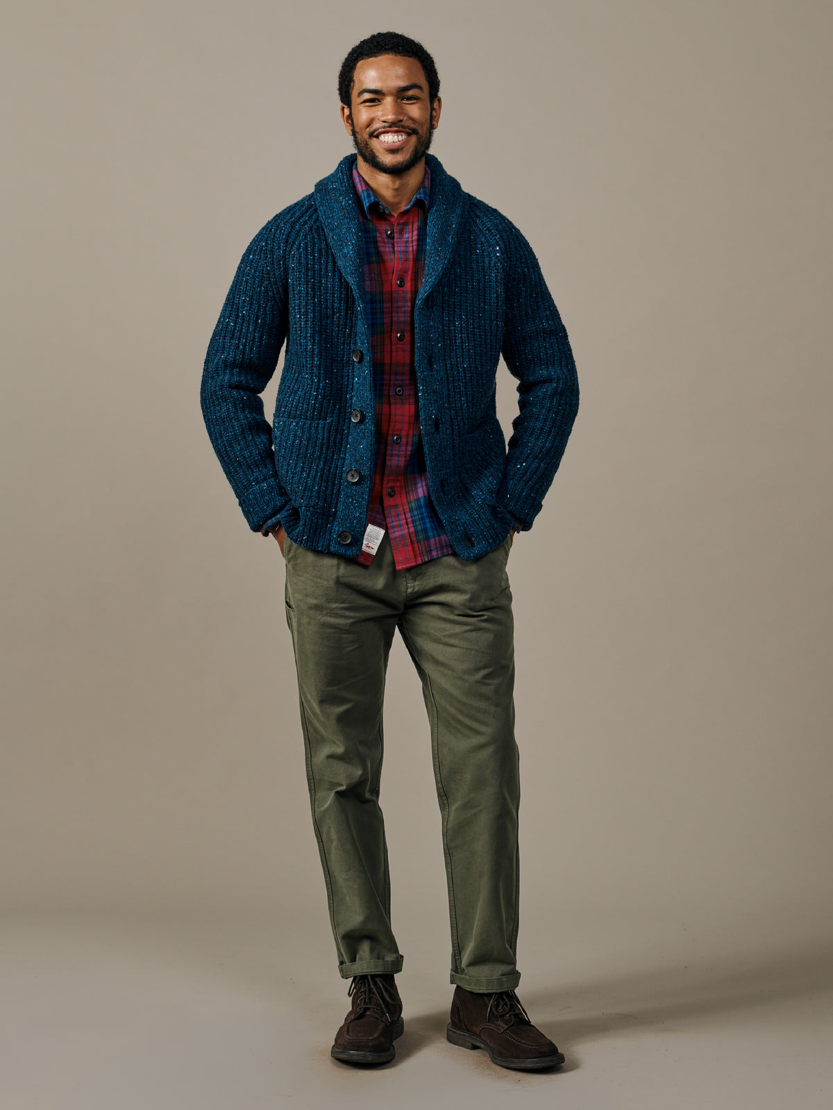 Aubin Indigo Helston Twist Cardigan | Cardigan