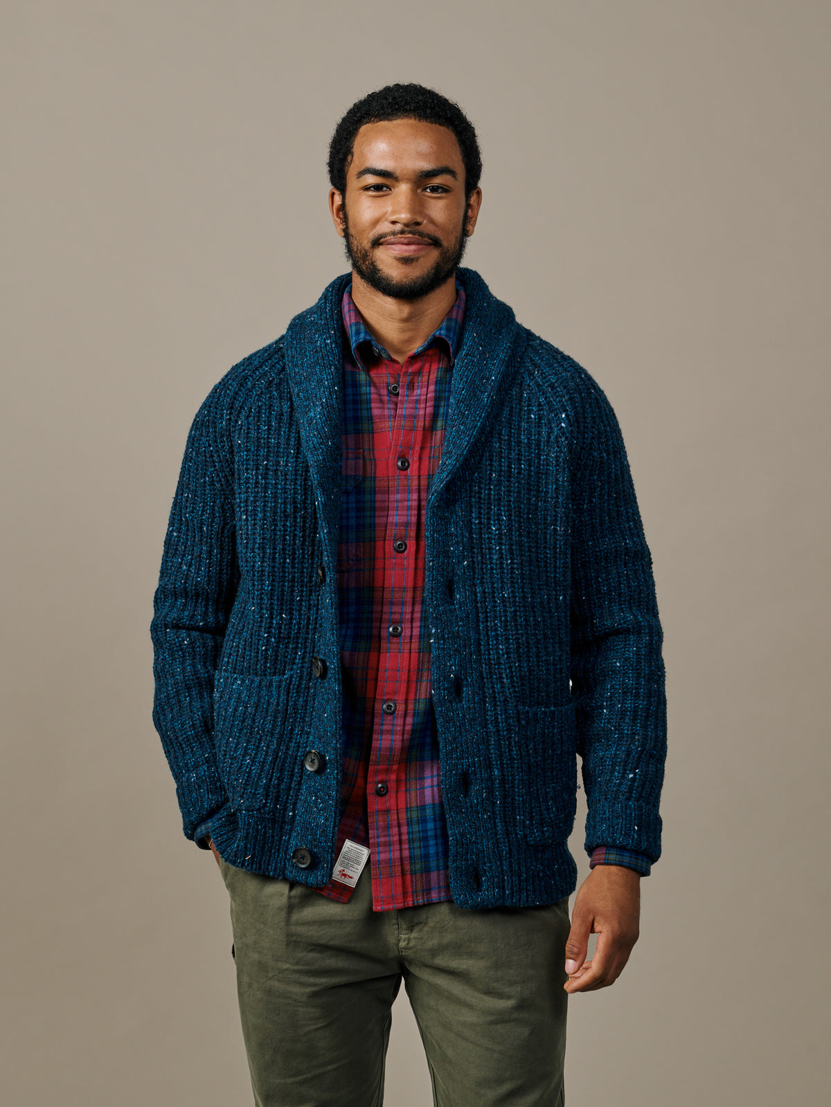 Aubin Indigo Helston Twist Cardigan | Cardigan