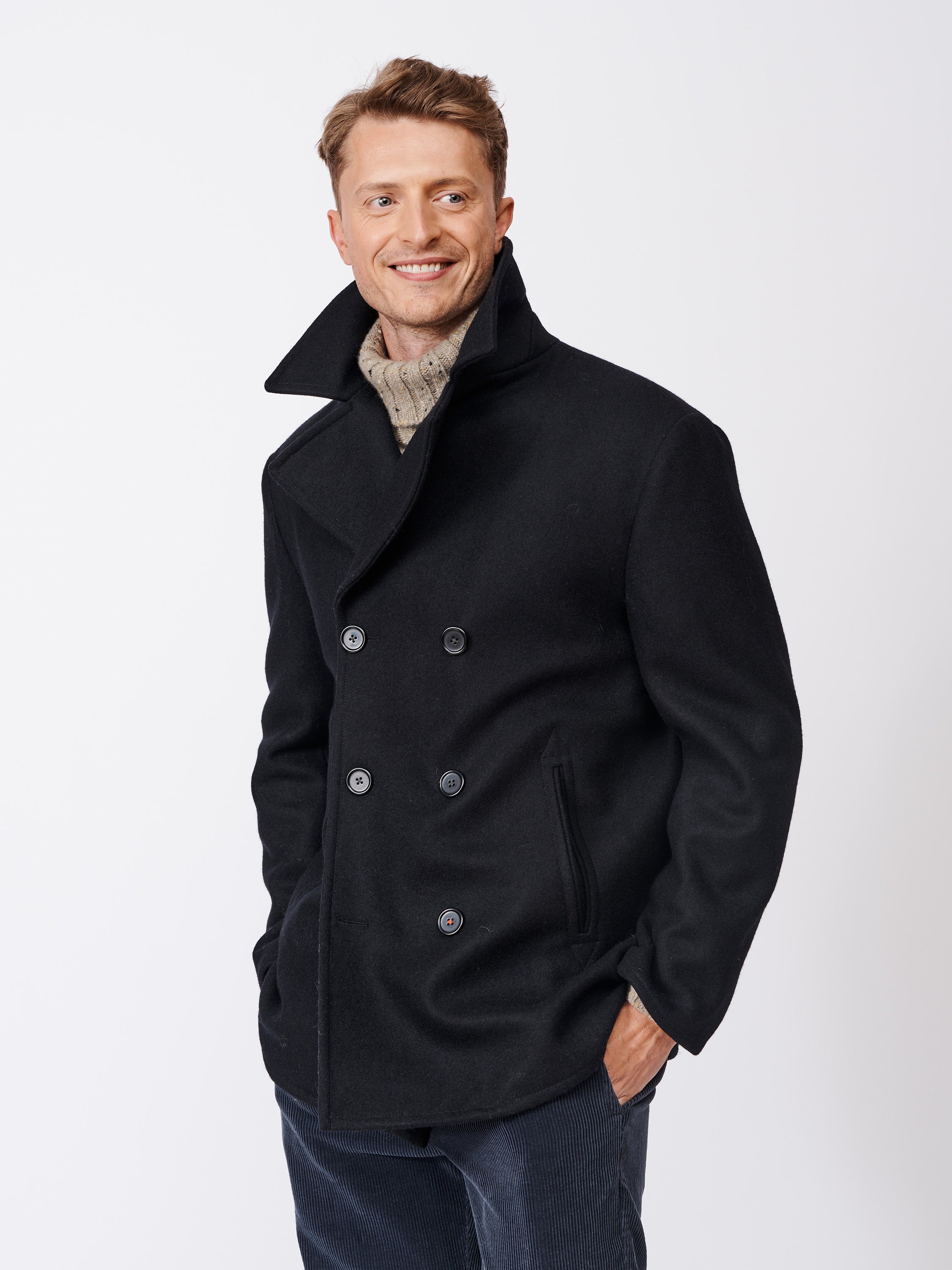 Saltaire British Wool Peacoat – Aubin - Main Image