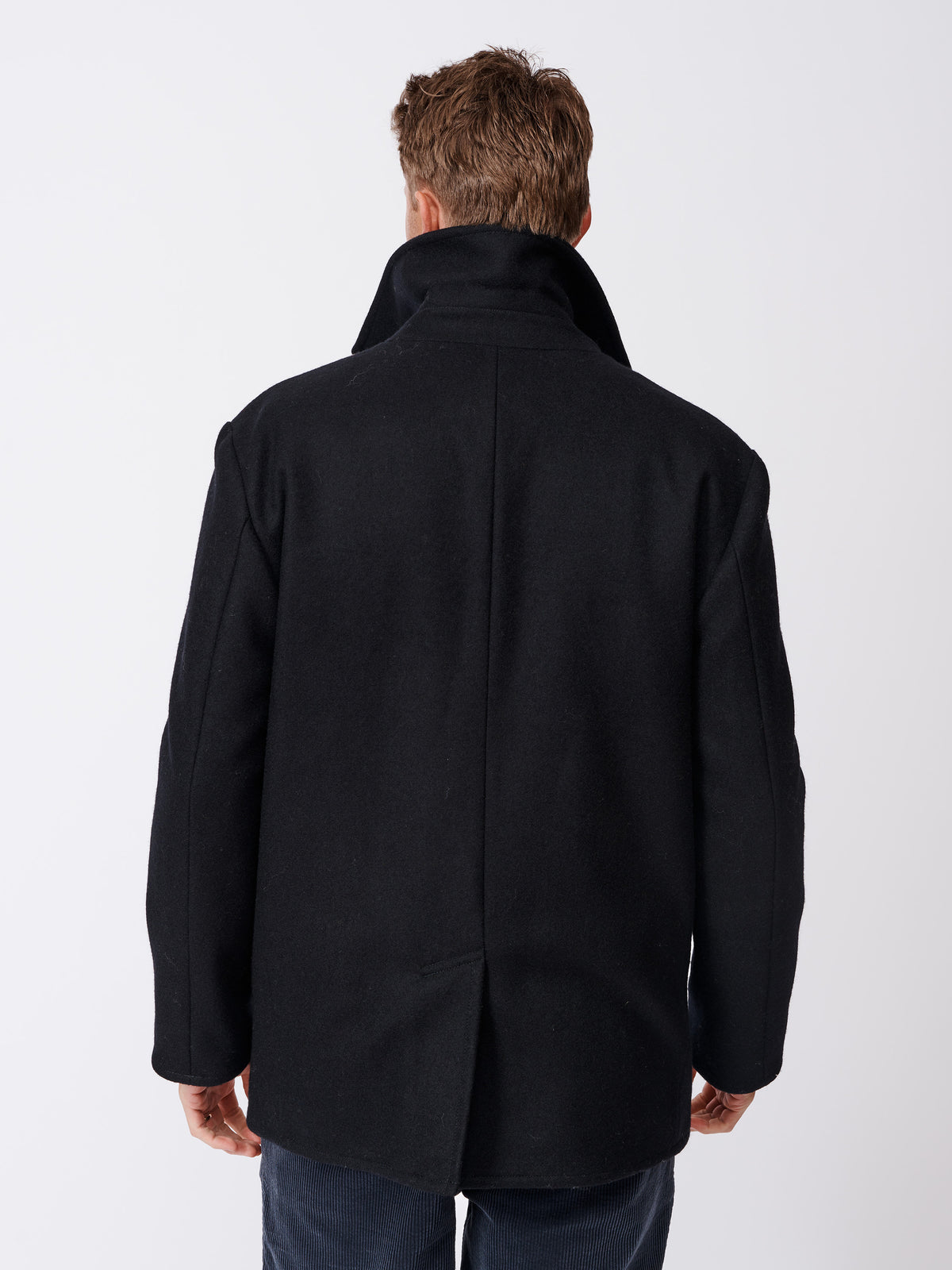 Aubin Navy Saltaire Wool Peacoat | Peacoat