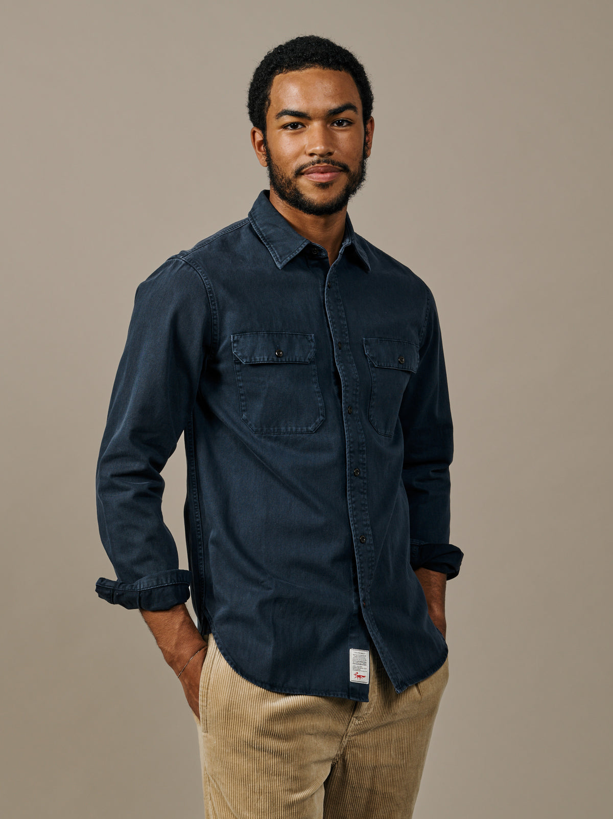 Aubin Navy Normanby Shirt | Overshirt
