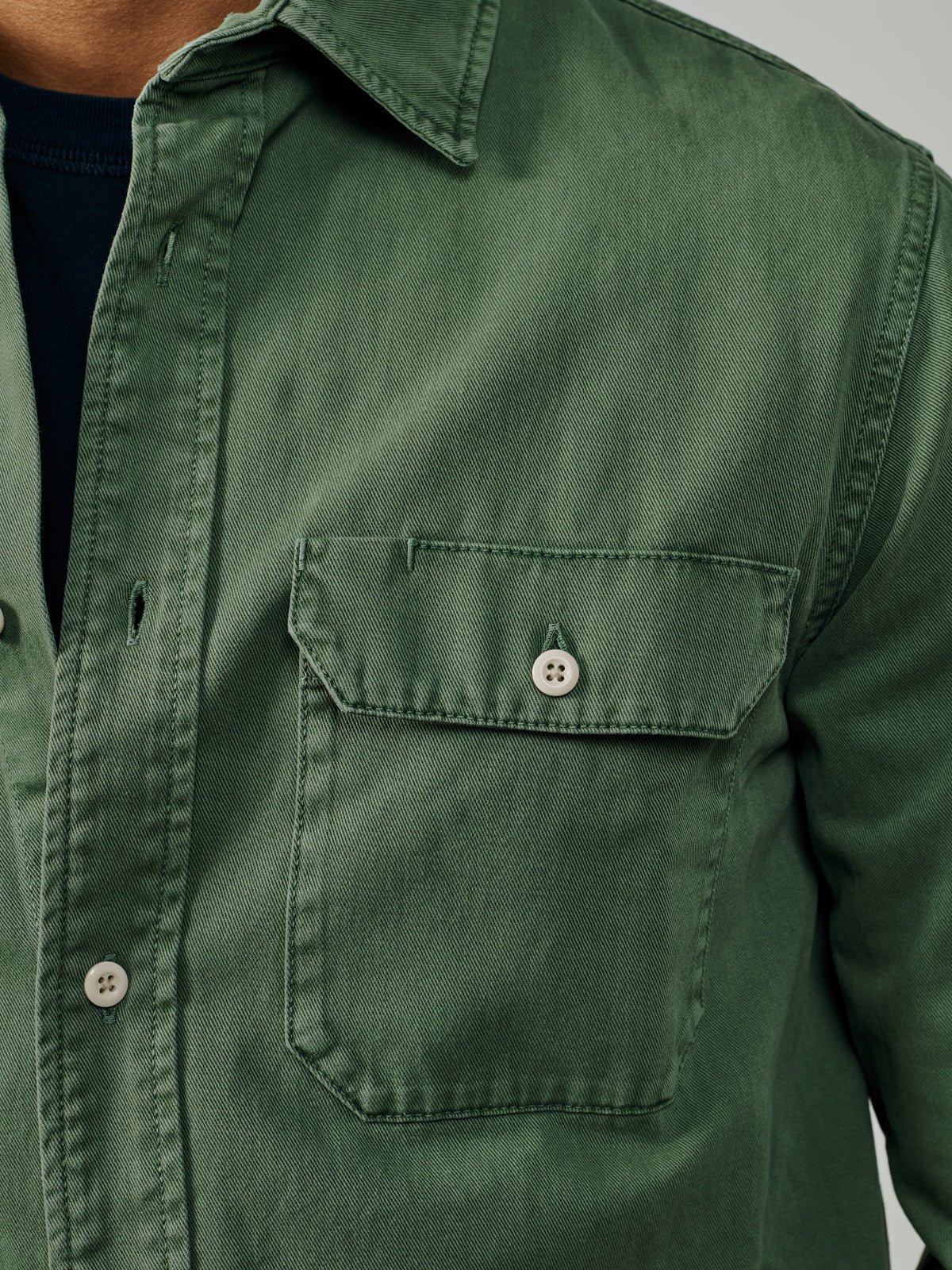 Aubin Dk Khaki Normanby Shirt | Overshirt
