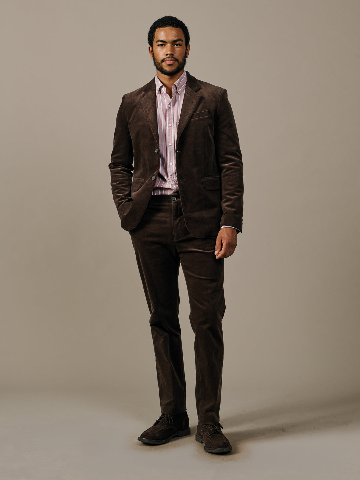 Aubin Dark Chocolate Marlborough Cord Suit Jacket | Cord Jacket