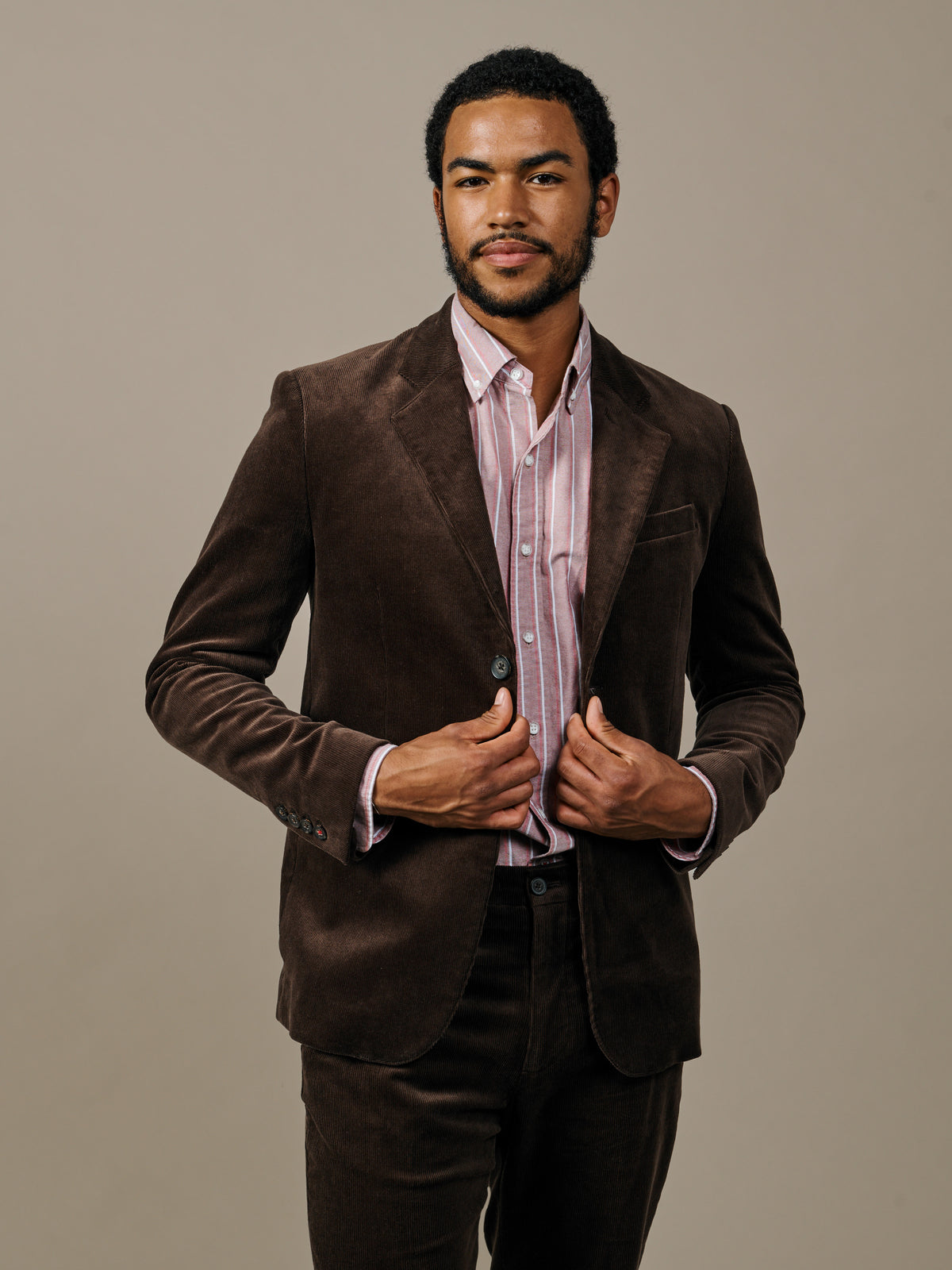 Aubin Dark Chocolate Marlborough Cord Suit Jacket | Cord Jacket