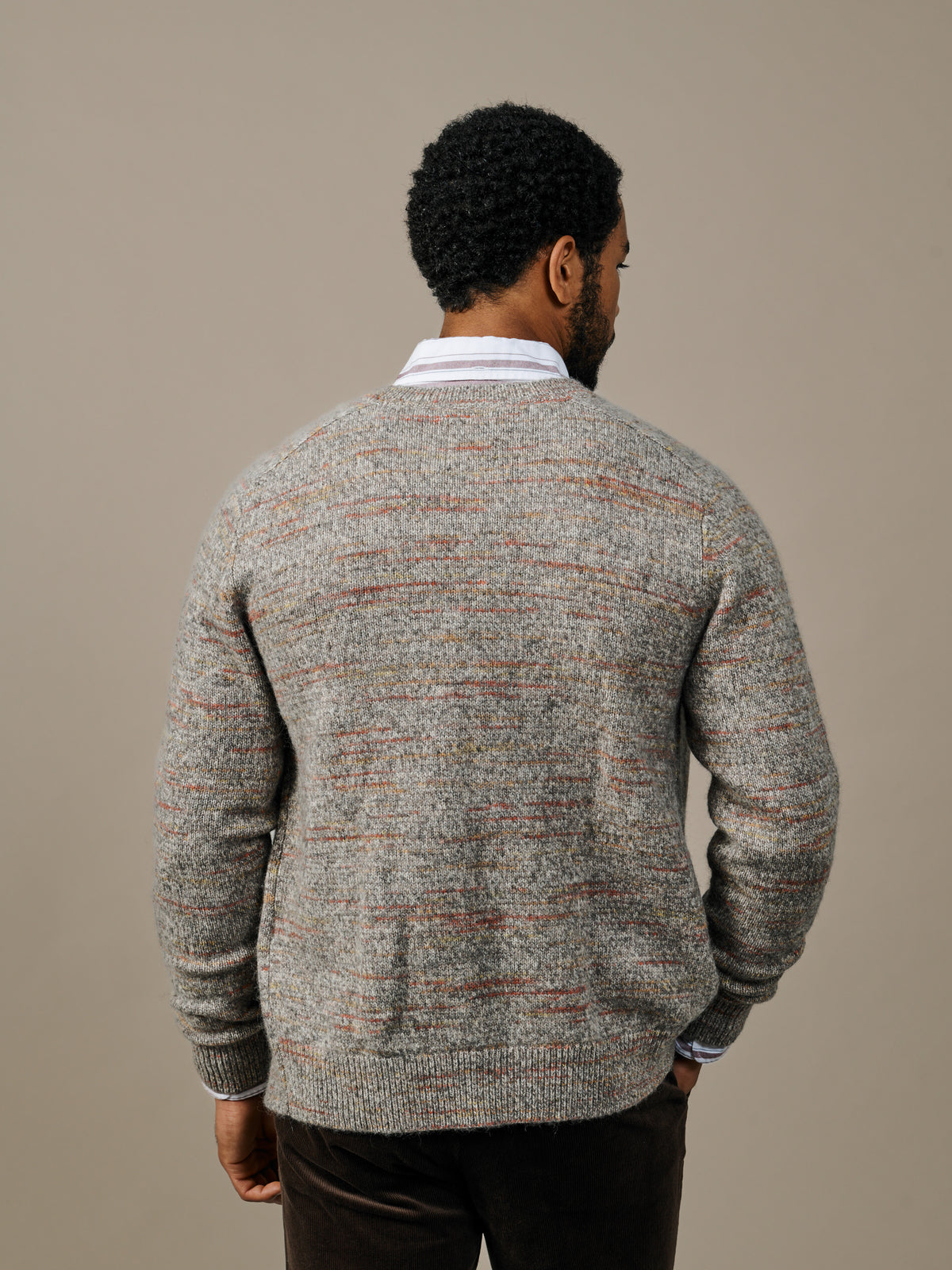 Aubin Grey Alveston Space Dyed Cardigan | Cardigan