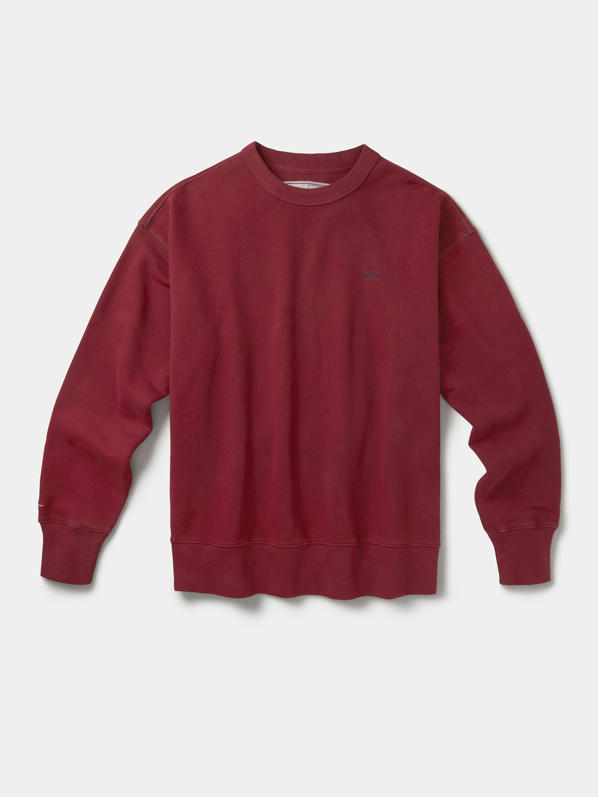 Aubin Oxblood Brandon Crew Neck Sweat | Crew Neck