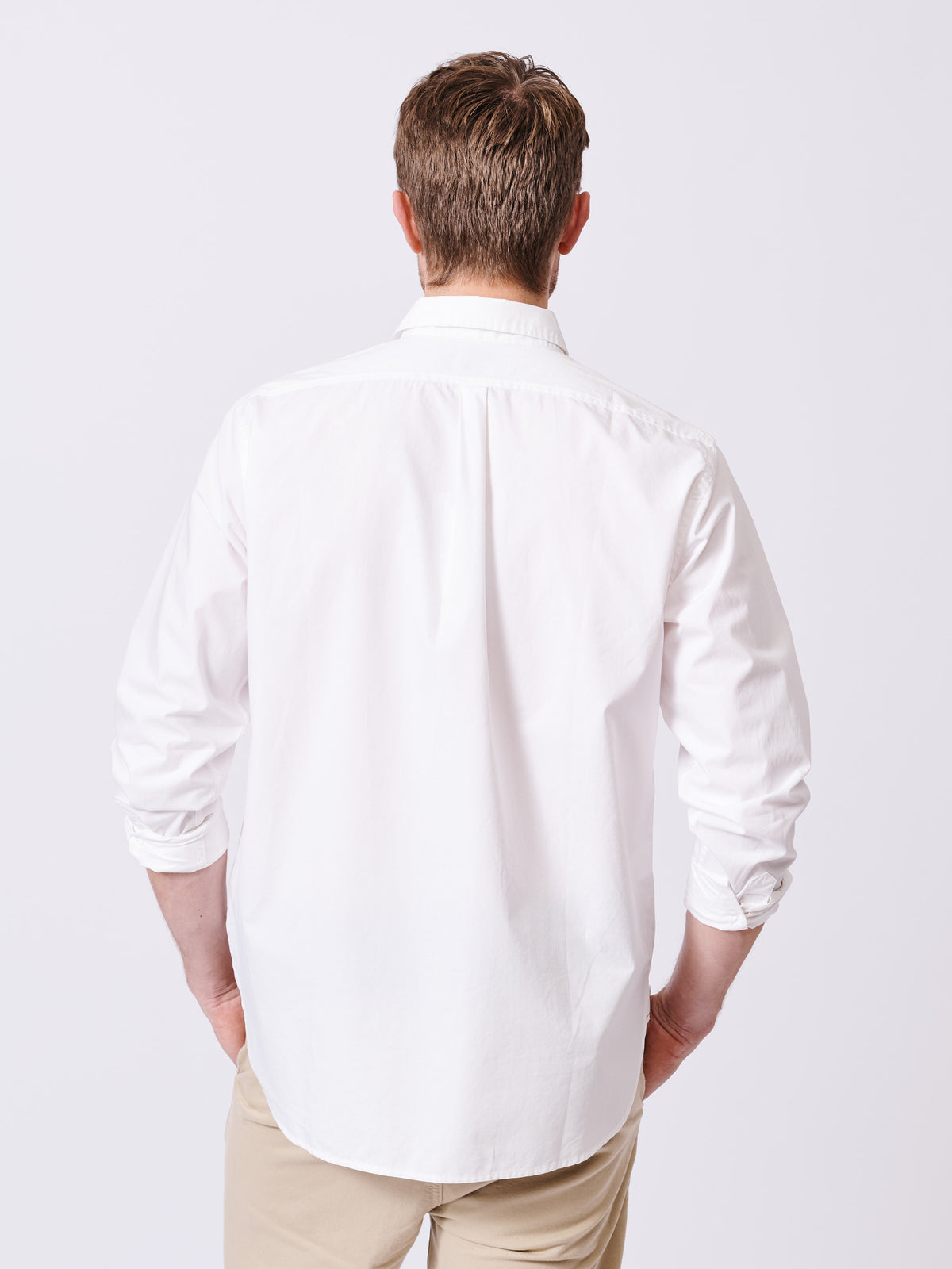 Aubin White Chase Poplin Shirt | Poplin Shirt