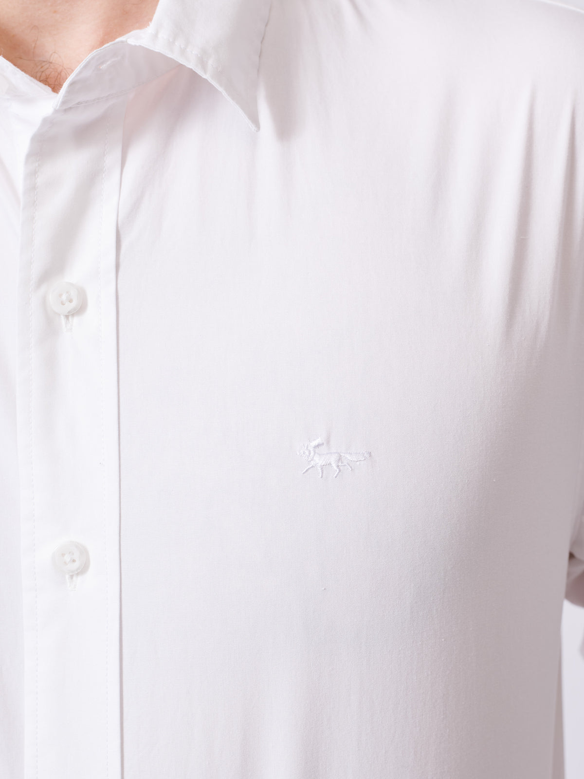 Aubin White Chase Poplin Shirt | Poplin Shirt