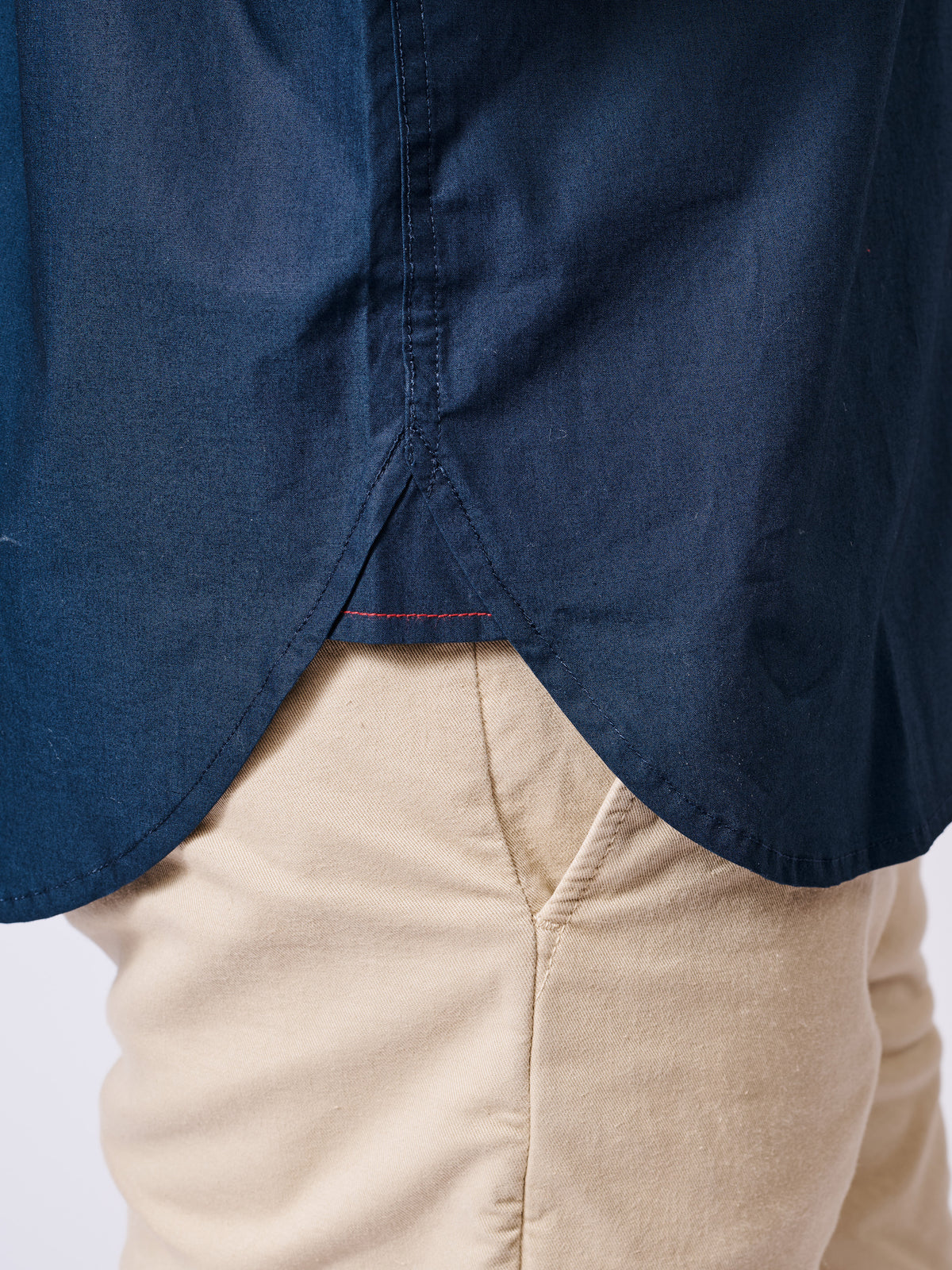 Aubin Navy Chase Poplin Shirt | Poplin Shirt