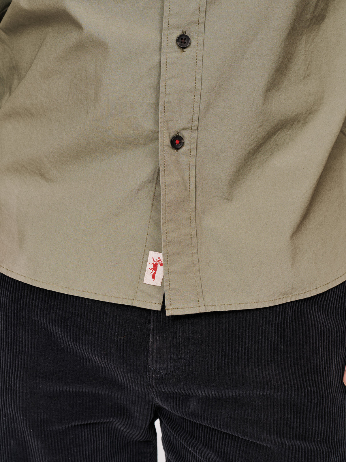 Aubin Light Khaki Chase Poplin Shirt | Poplin Shirt