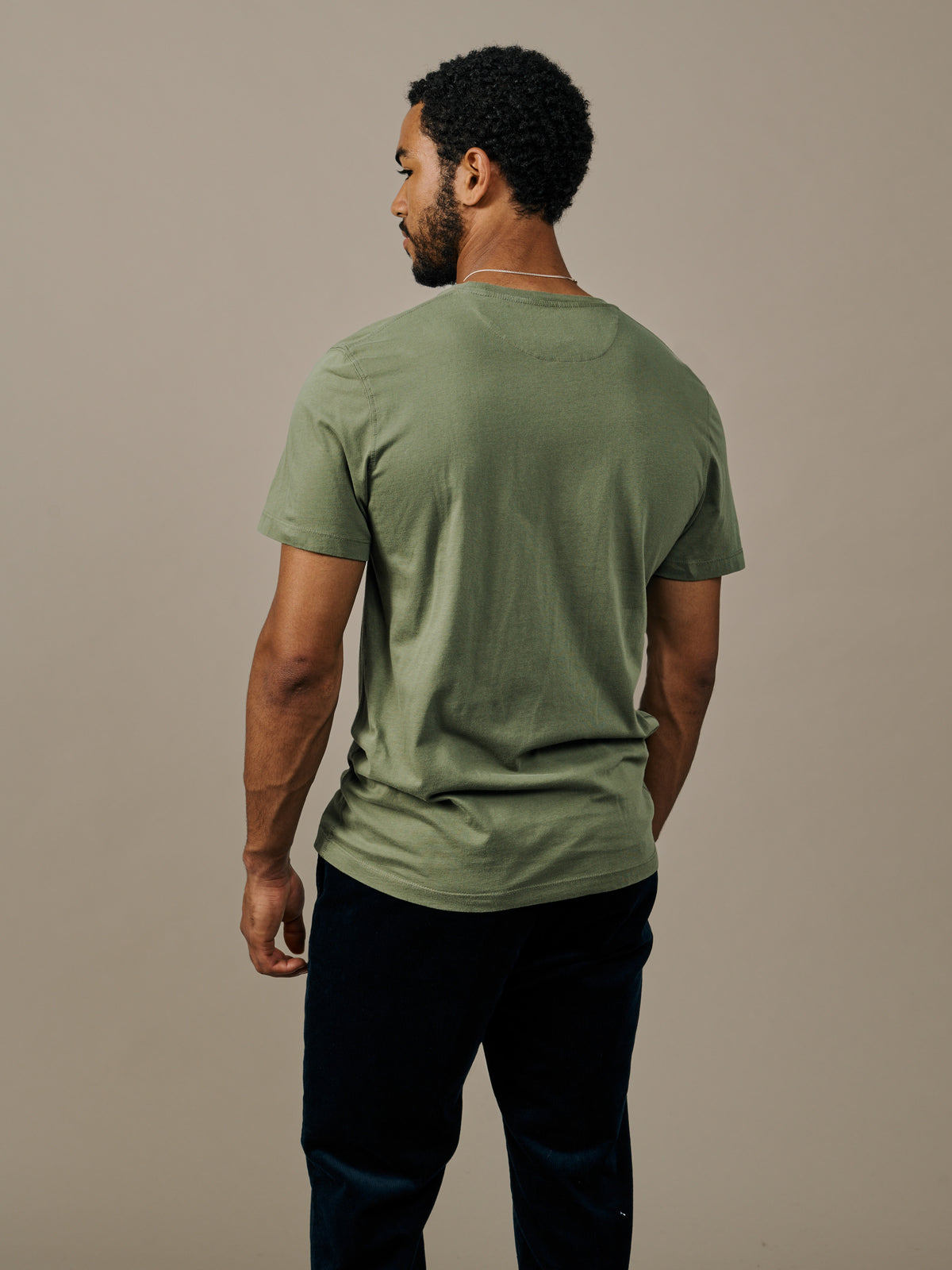 Aubin Light Khaki Aubin Organic Cotton T-Shirt | Classic Tee