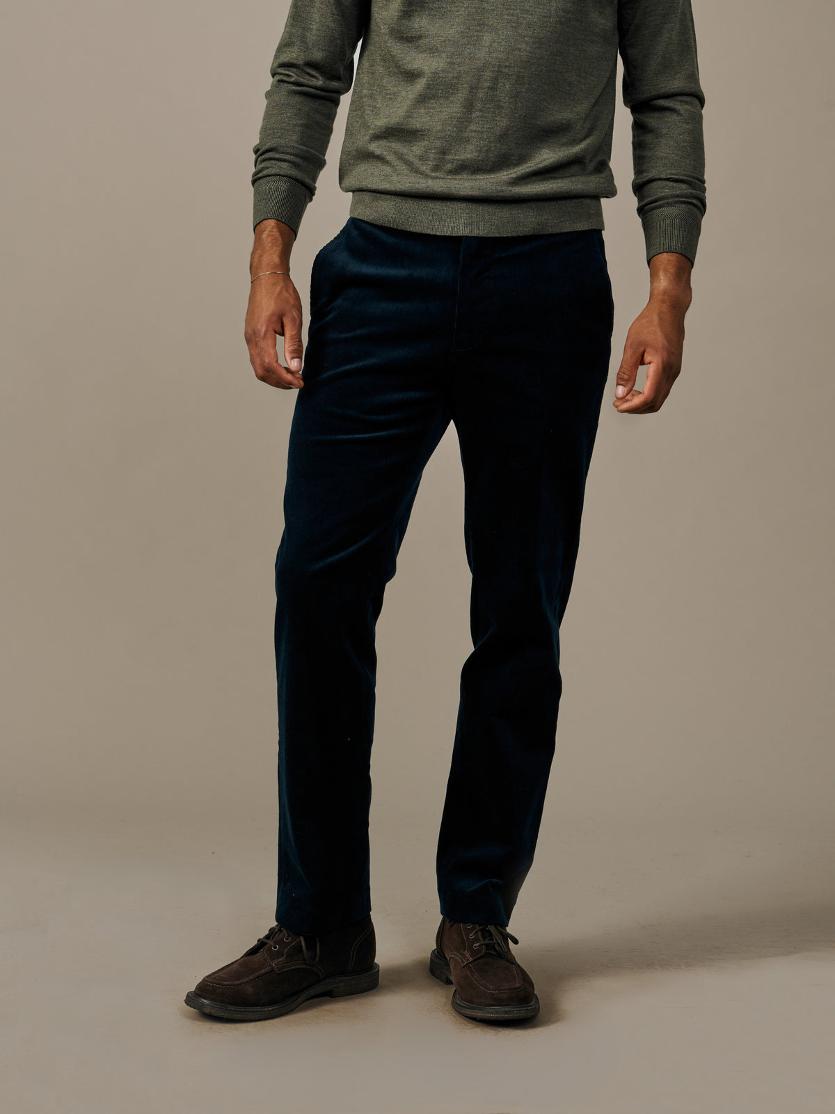 Aubin Navy Marlborough Cord Suit Trouser | Suit Trousers