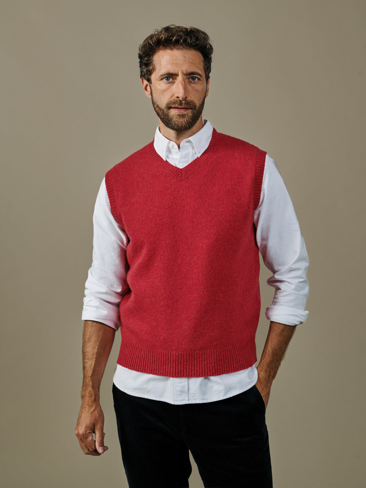 Aubin Rouge Ahberry Shetland Tank Top | Slipover