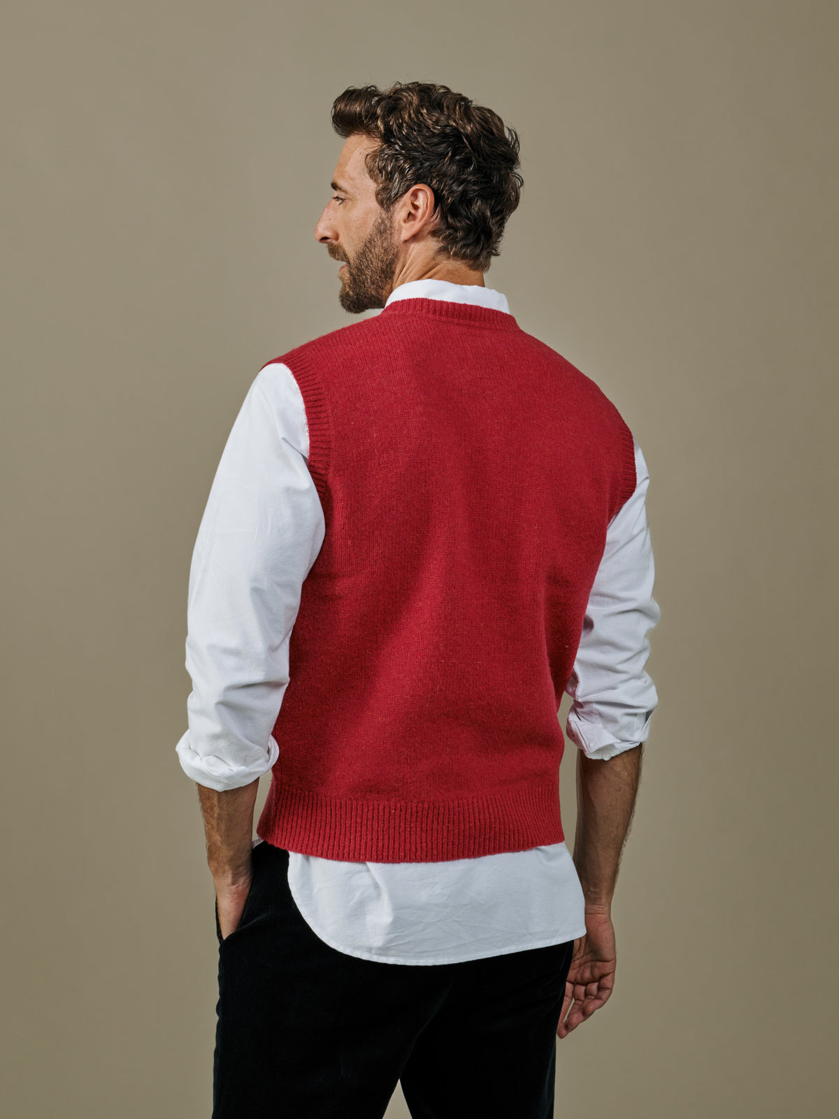 Aubin Rouge Ahberry Shetland Tank Top | Slipover