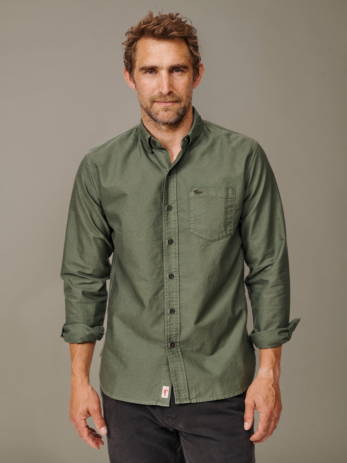 Aubin Dark Green Aldridge Oxford Button Down Shirt | Oxford Shirt