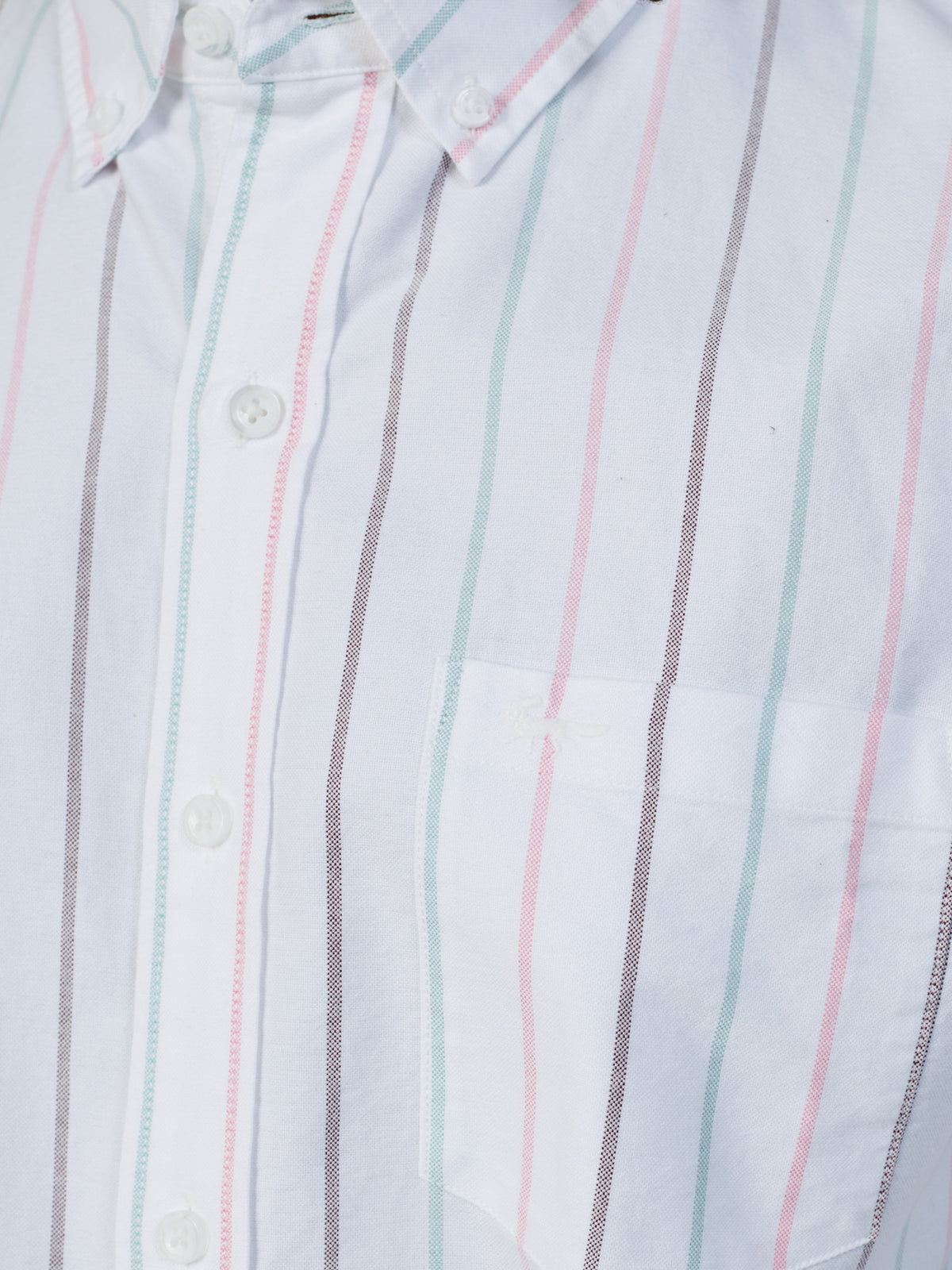 Aubin Bright Multi Stripe Aldridge Oxford Button Down Shirt | Oxford Shirt