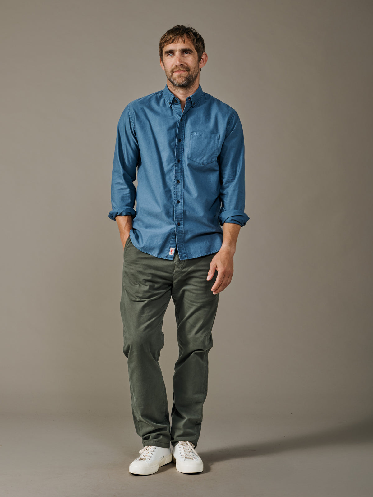Aubin Workwear Blue Aldridge Oxford Button Down Shirt | Oxford Shirt