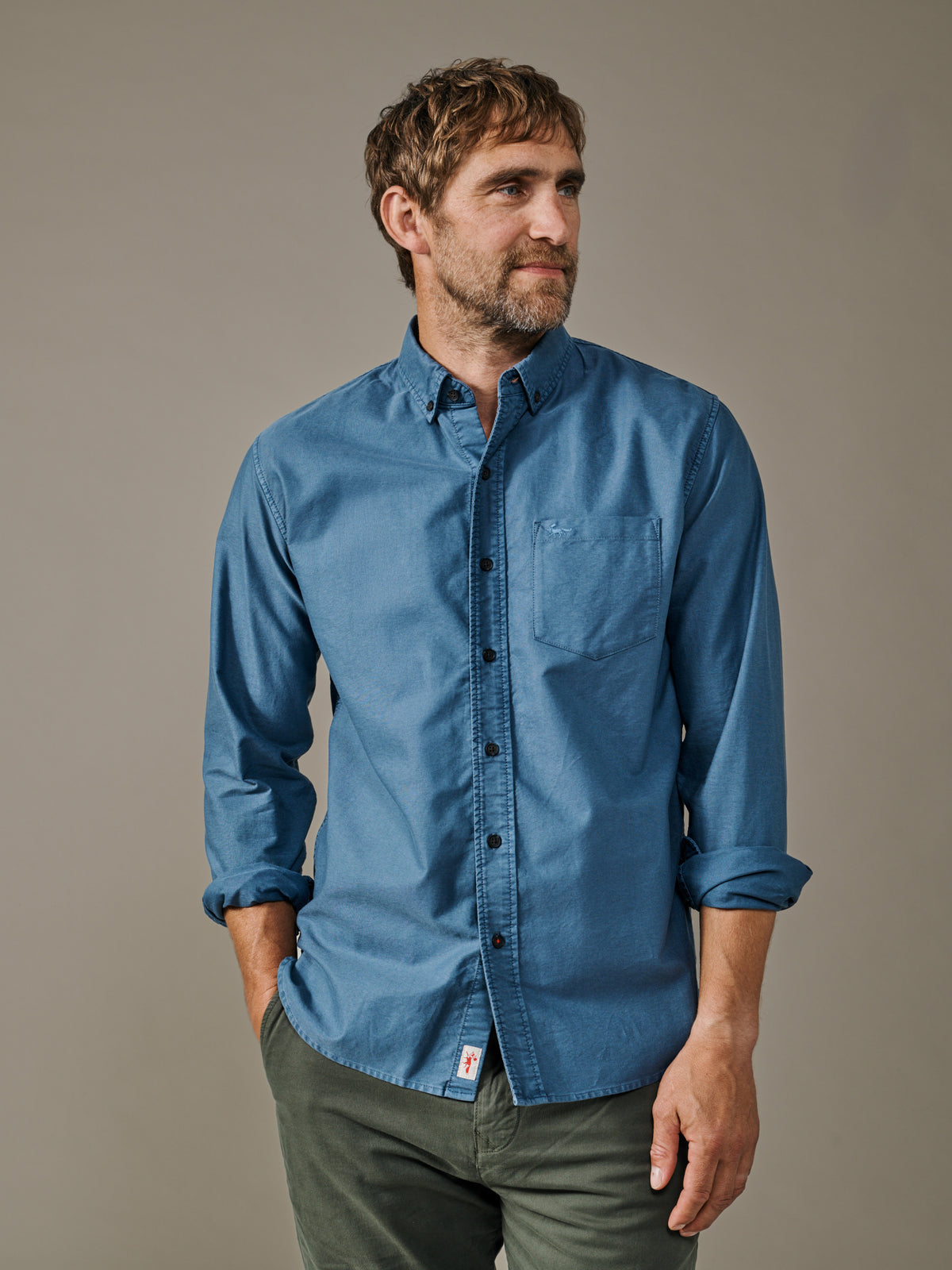 Aubin Workwear Blue Aldridge Oxford Button Down Shirt | Oxford Shirt