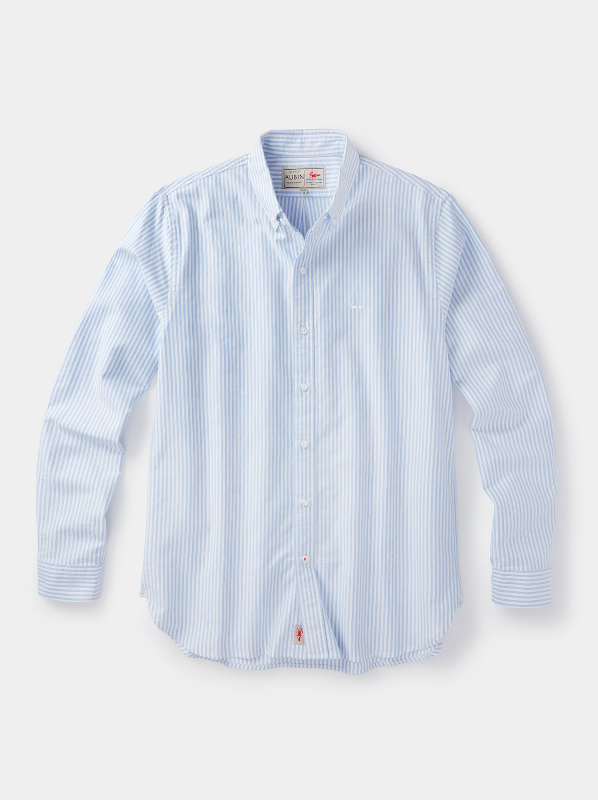 Aubin Pale Blue Stripe Alder Oxford Shirt | Oxford Shirt