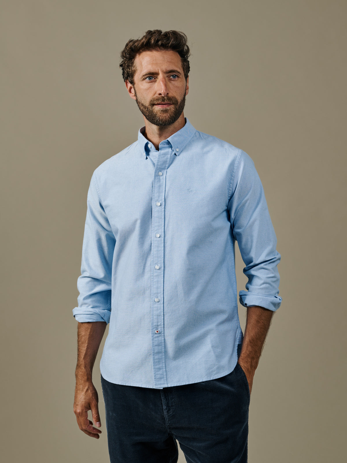 Aubin Pale Blue Alder Oxford Shirt | Oxford Shirt