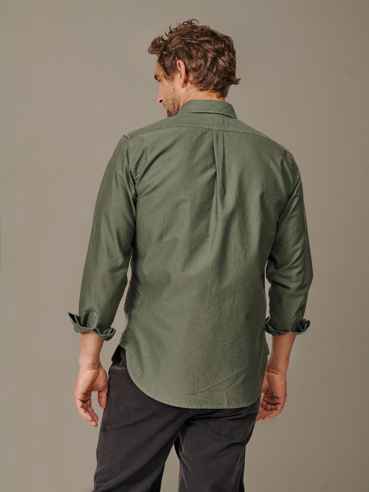 Aubin Dark Green Aldridge Oxford Button Down Shirt | Oxford Shirt