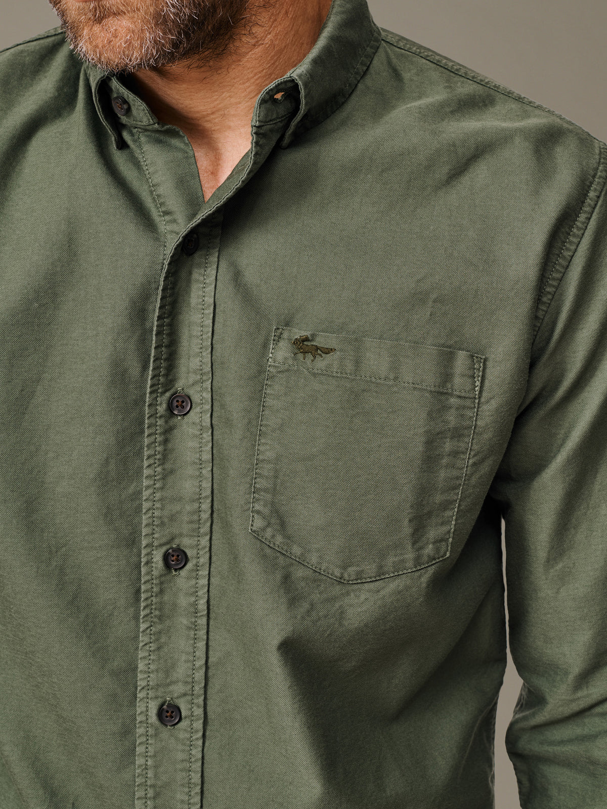 Aubin Dark Green Aldridge Oxford Button Down Shirt | Oxford Shirt