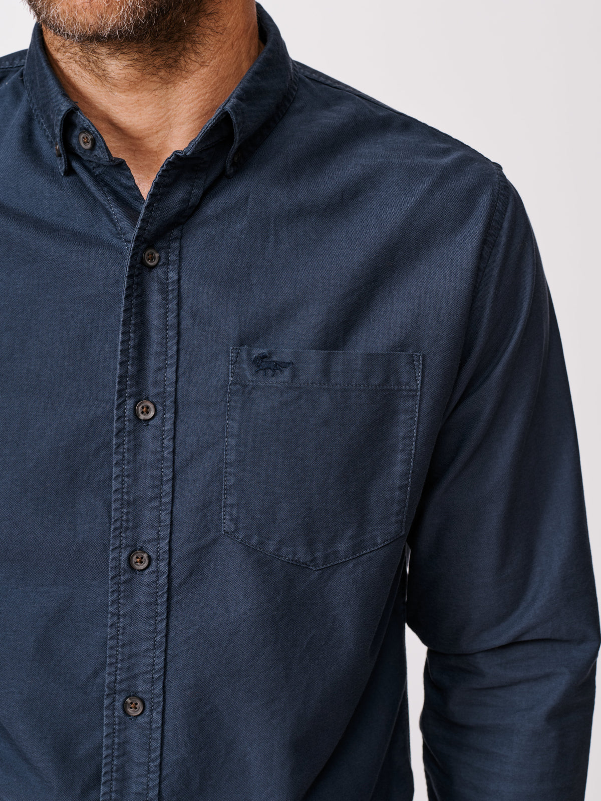 Aubin Navy Aldridge Oxford Button Down Shirt | Oxford Shirt