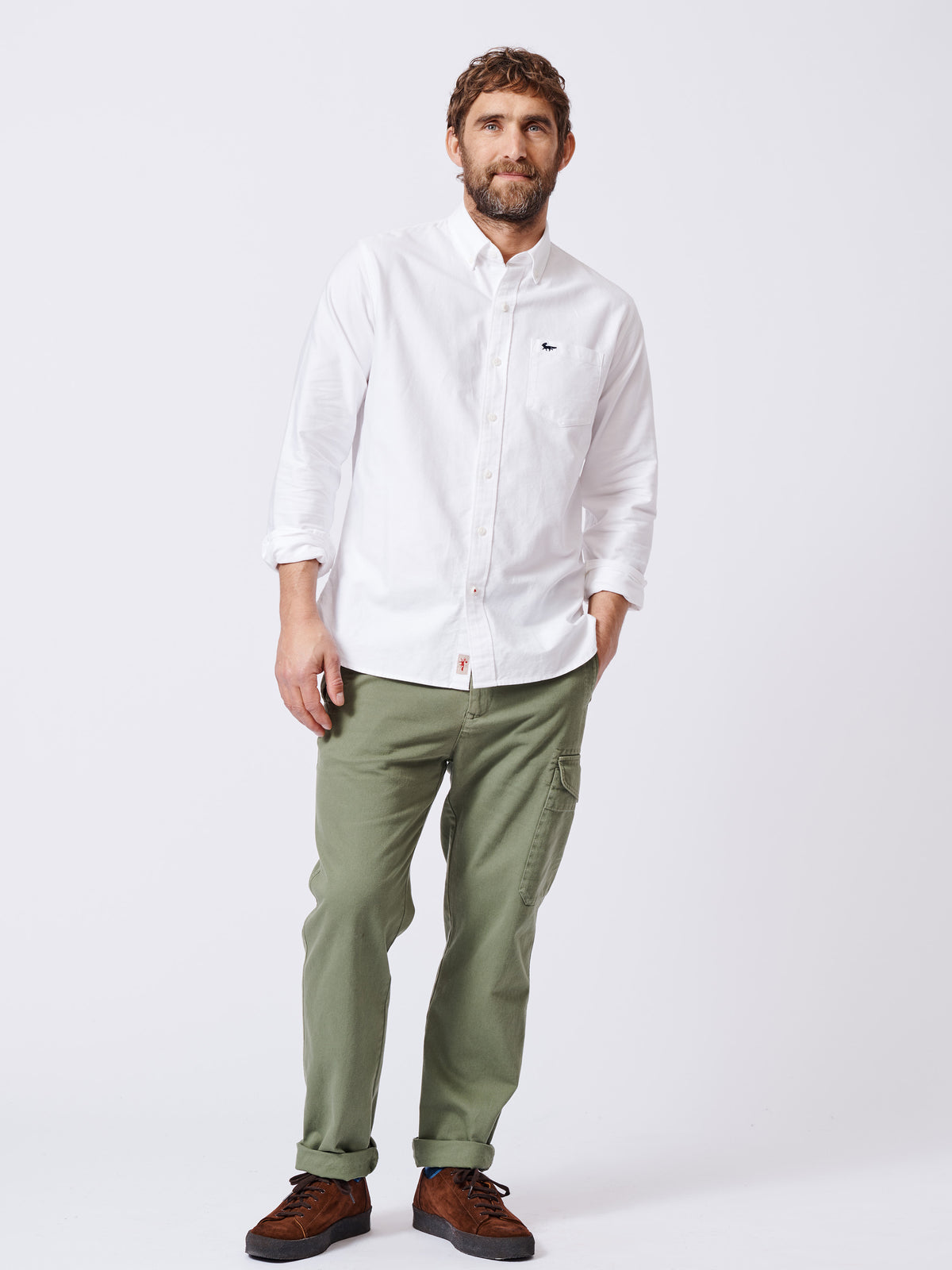 Aubin White Aldridge Oxford Button Down Shirt | Oxford Shirt