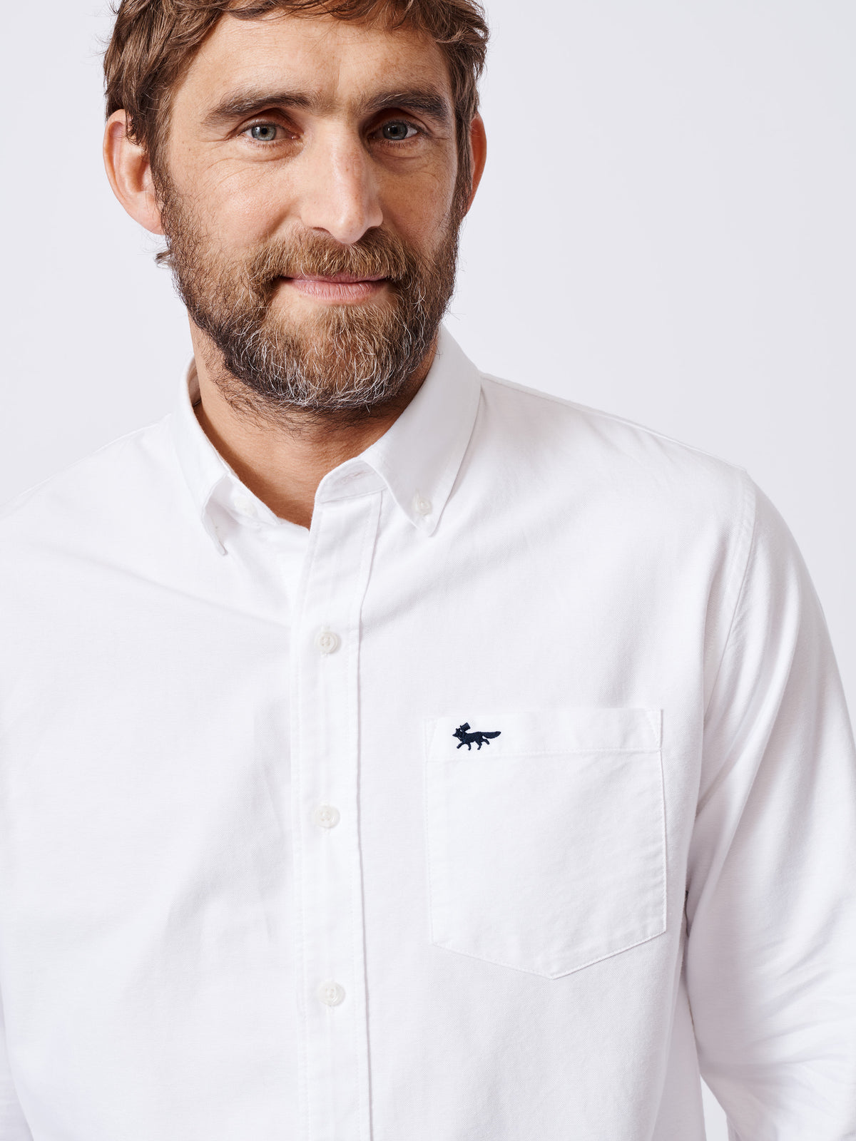 Aubin White Aldridge Oxford Button Down Shirt | Oxford Shirt