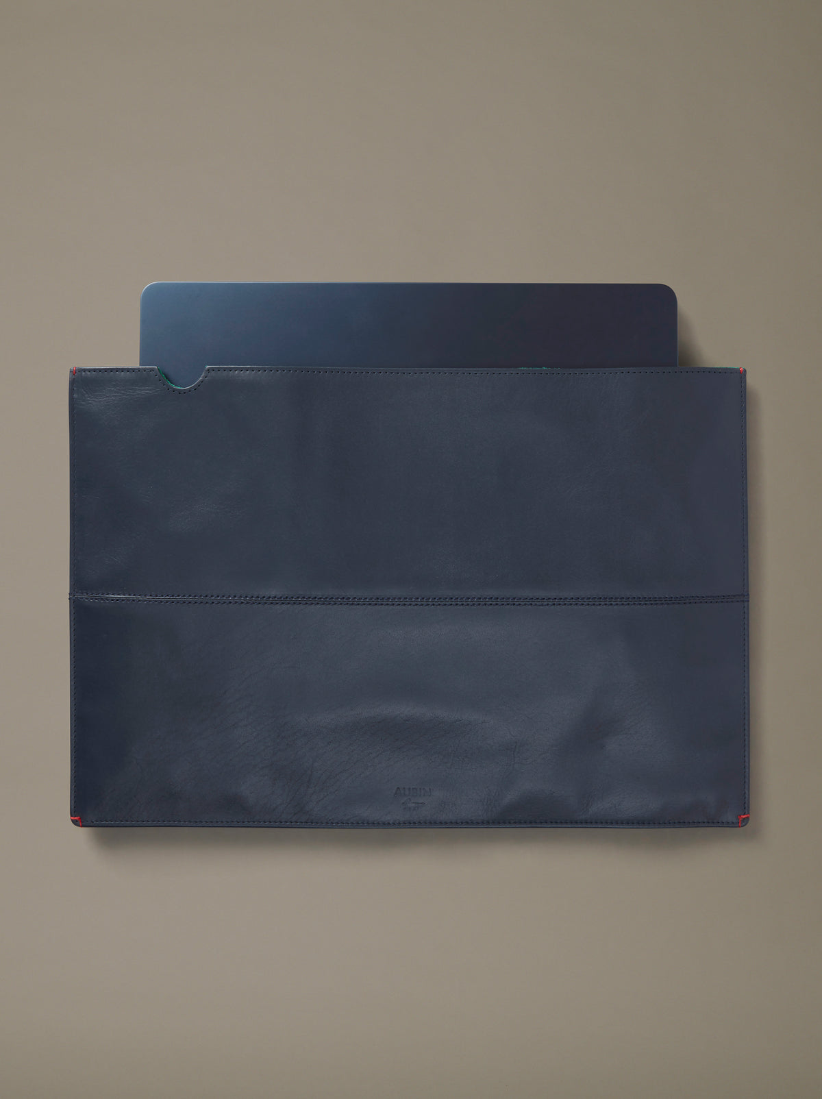 Aubin Navy/Green Alma Laptop Sleeve | Accessories
