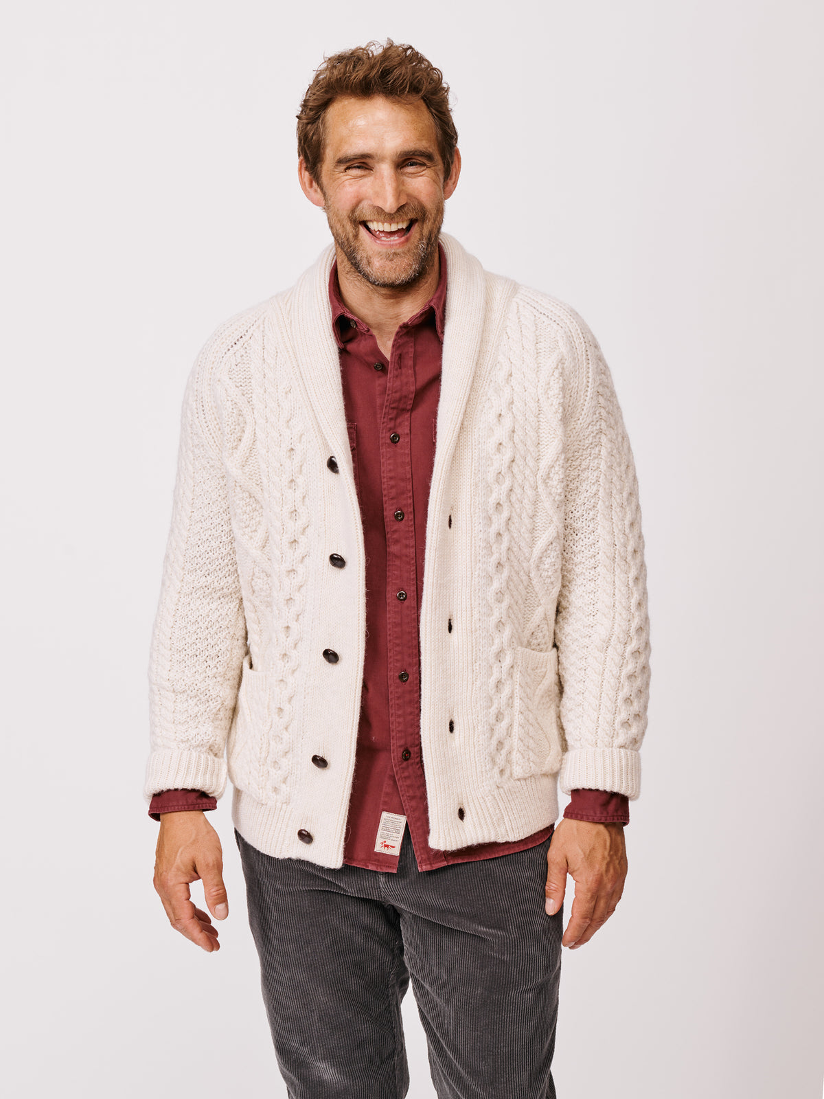Aubin Ecru Aran Cardigan | Cardigan