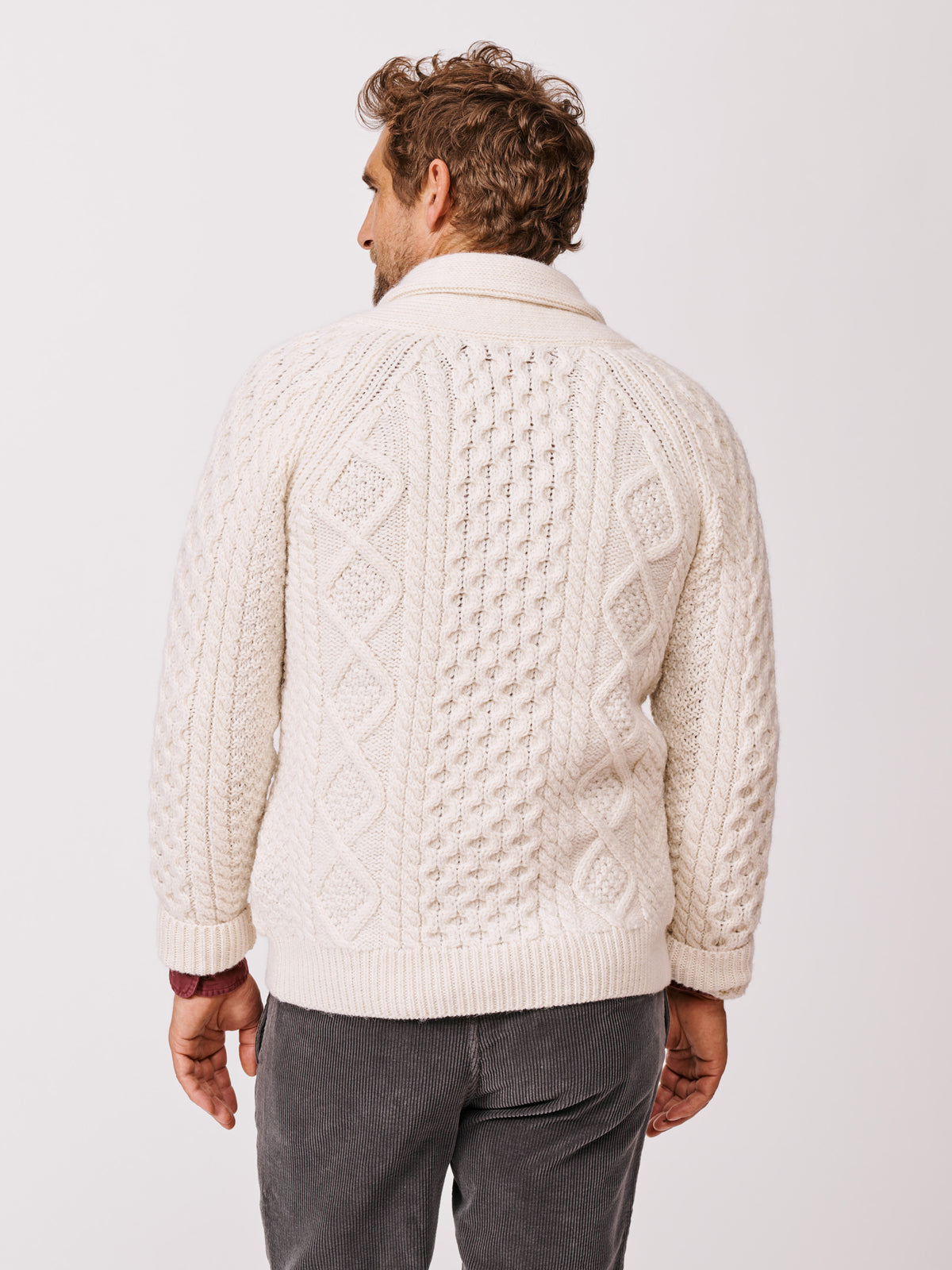 Aubin Ecru Aran Cardigan | Cardigan