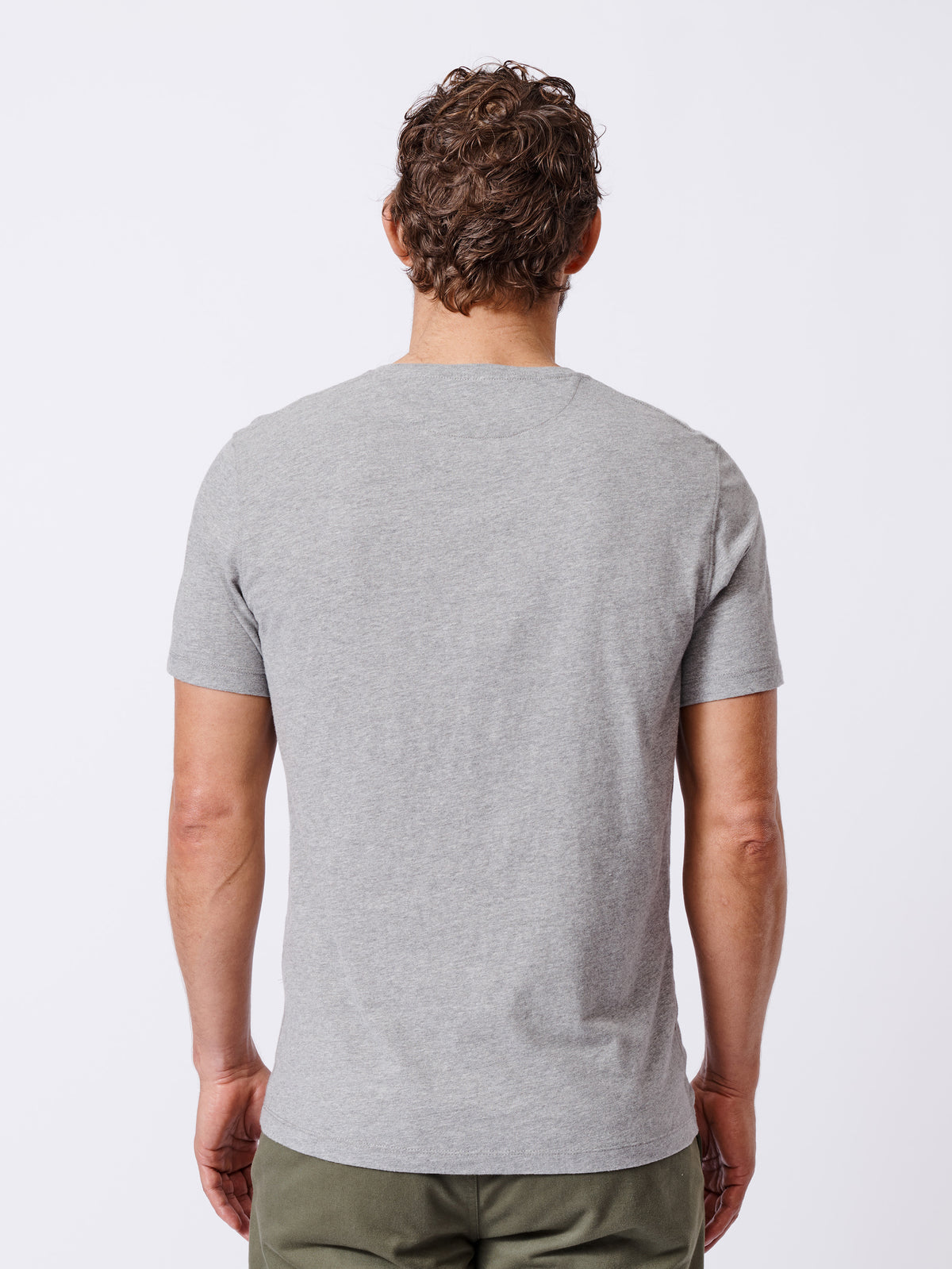 Aubin Grey Marl Aubin Organic Cotton T-Shirt | Classic Tee