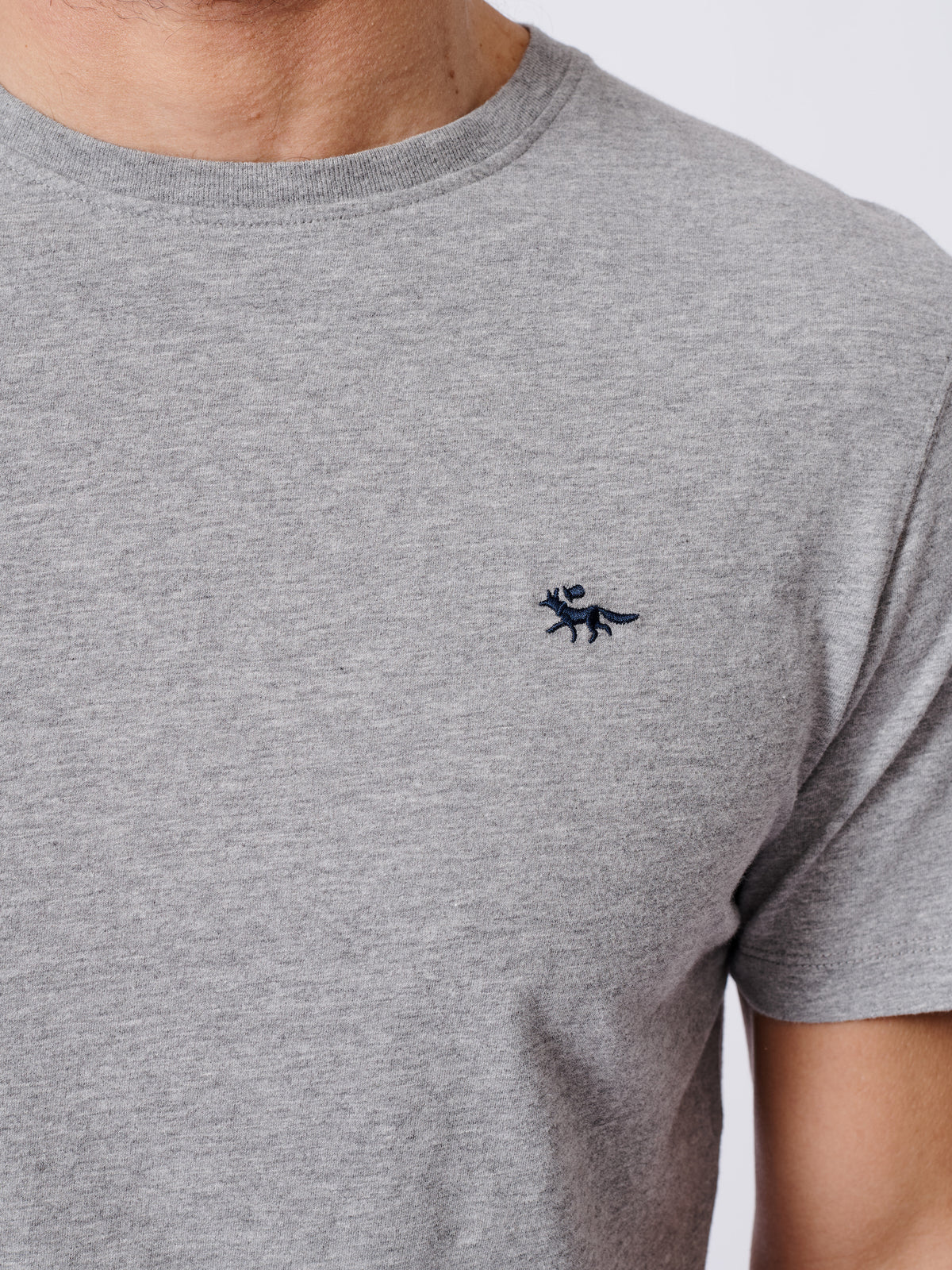 Aubin Grey Marl Aubin Organic Cotton T-Shirt | Classic Tee