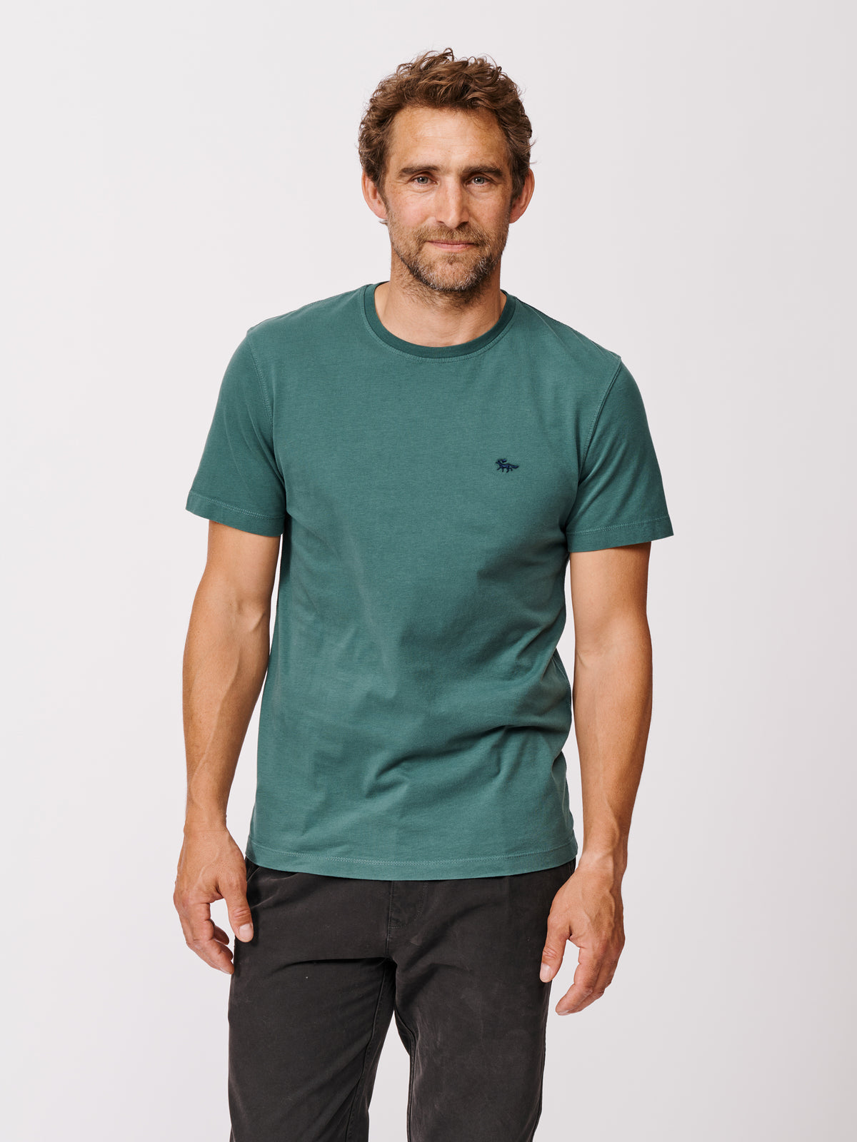 Aubin Dark Khaki Aubin Organic Cotton T-Shirt | Classic Tee