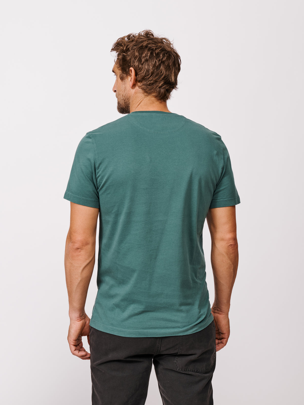 Aubin Dark Khaki Aubin Organic Cotton T-Shirt | Classic Tee