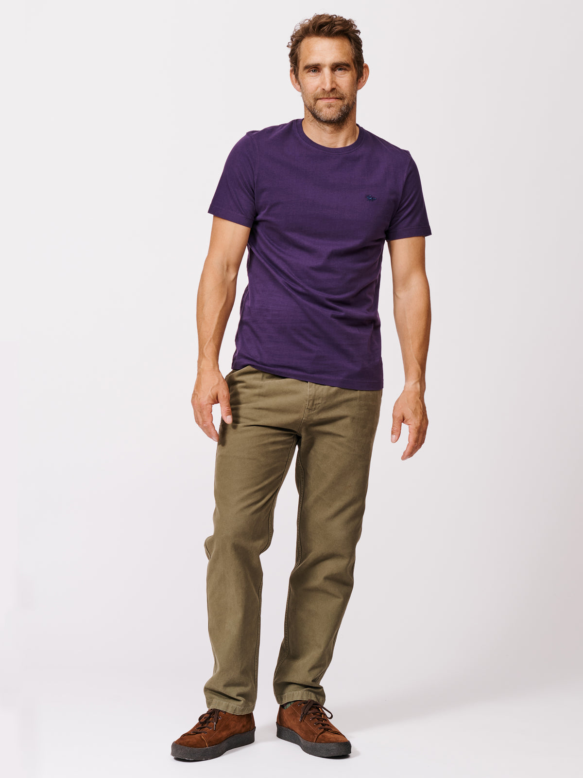 Aubin Purple Aubin Organic Cotton T-Shirt | Classic Tee