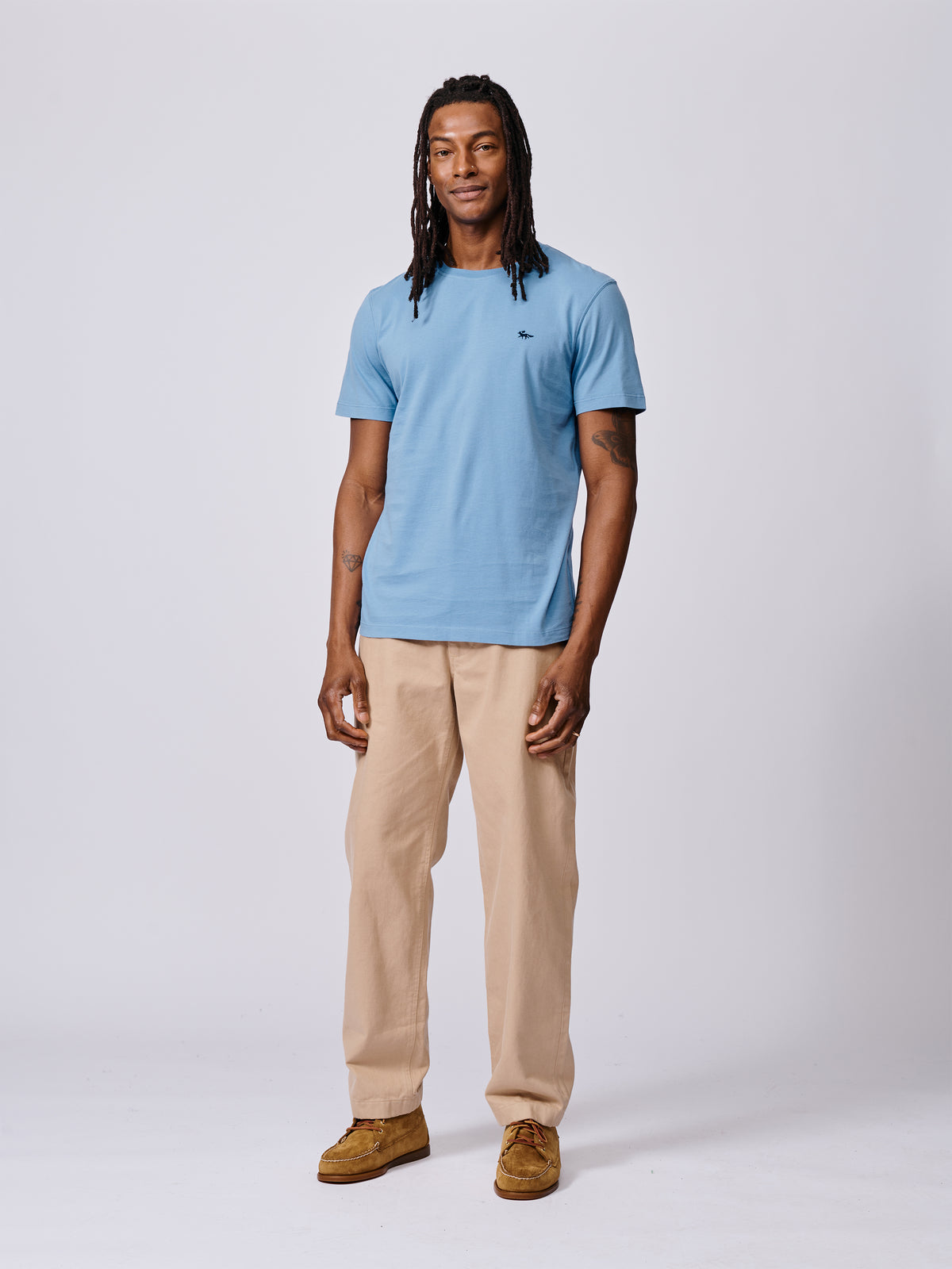 Aubin China Blue Aubin Organic Cotton T-Shirt | Classic Tee