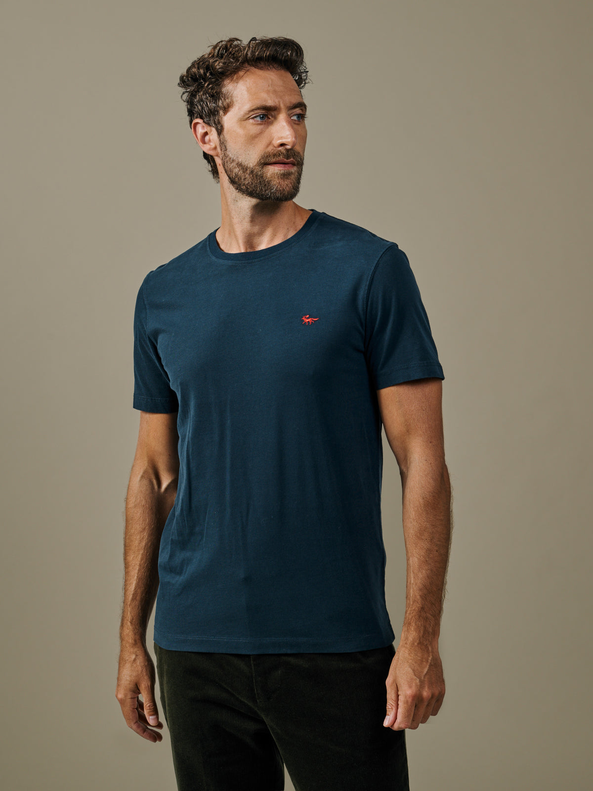 Aubin Navy Aubin Organic Cotton T-Shirt | Classic Tee