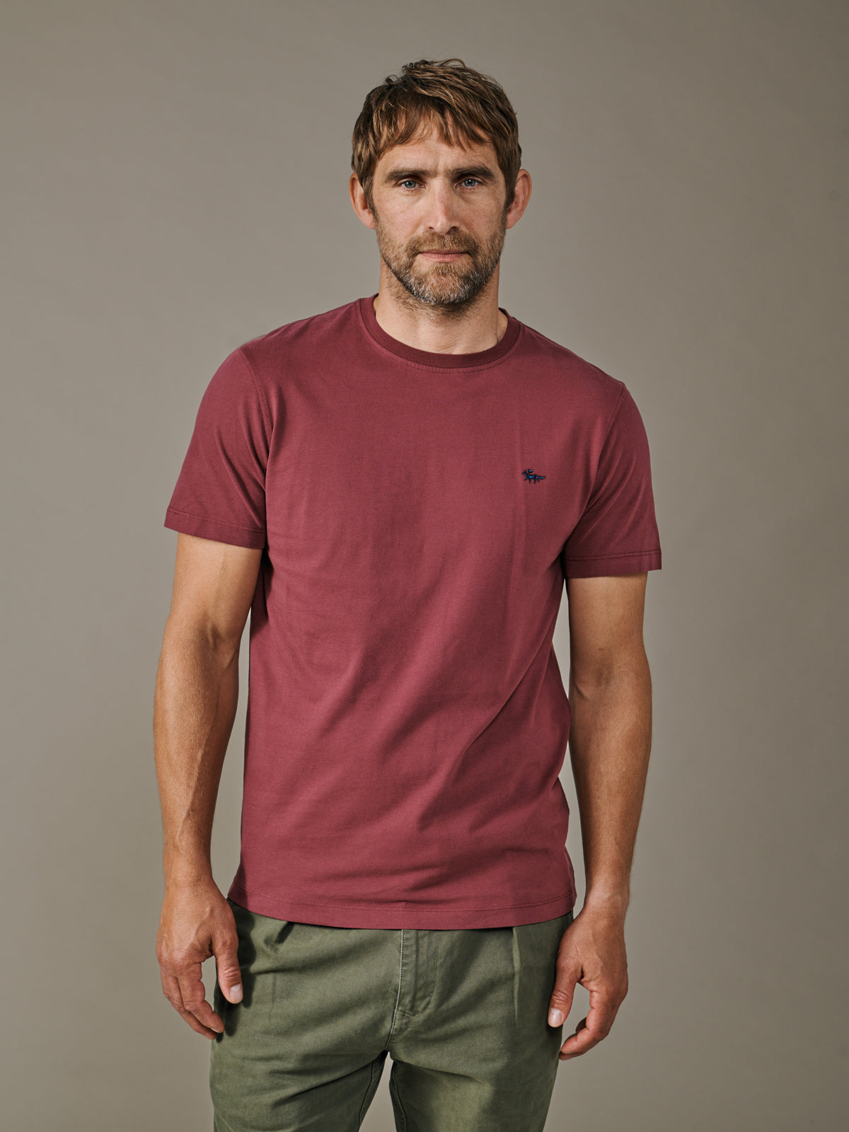 Aubin Oxblood Aubin Organic Cotton T-Shirt | Classic Tee