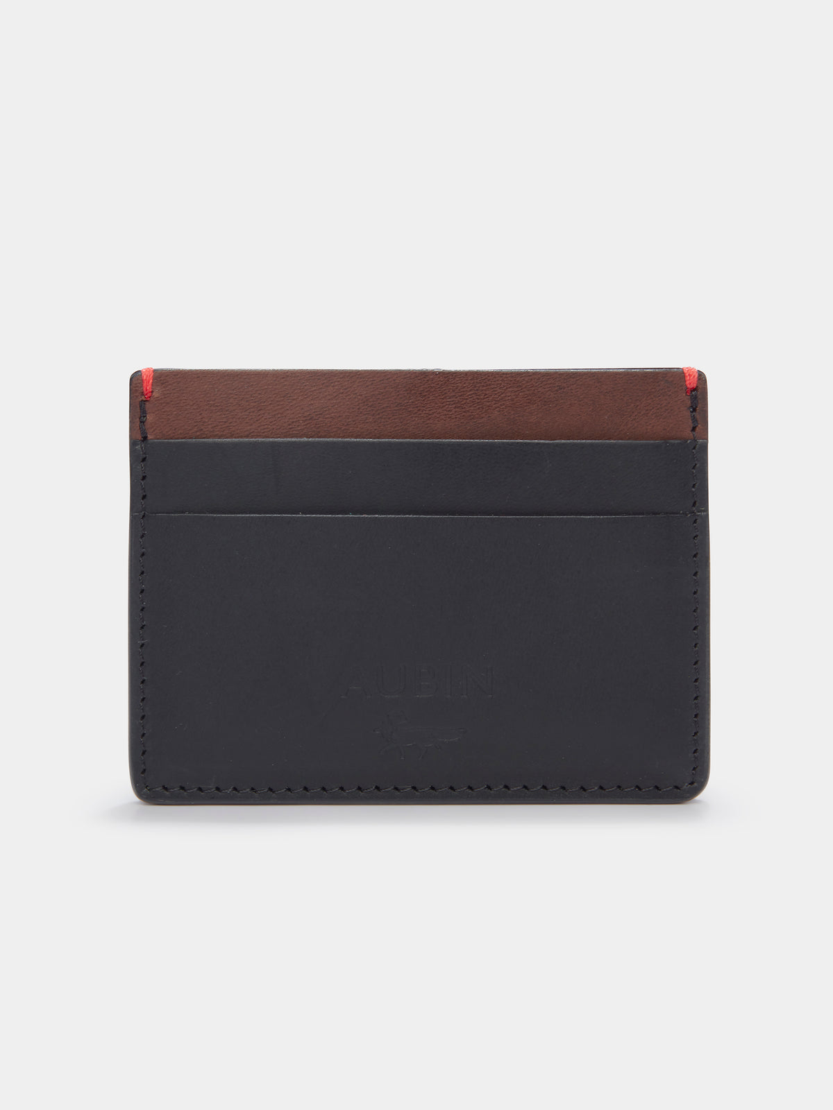 Aubin Avery Card Holder in Black/Brown, styled as part of the Scarf & Card holder Set