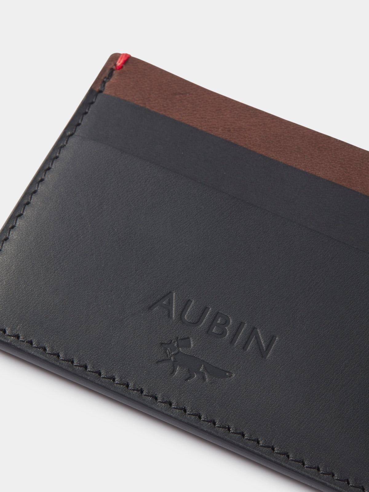 Aubin Black/Brown Avery Card Holder | Wallets