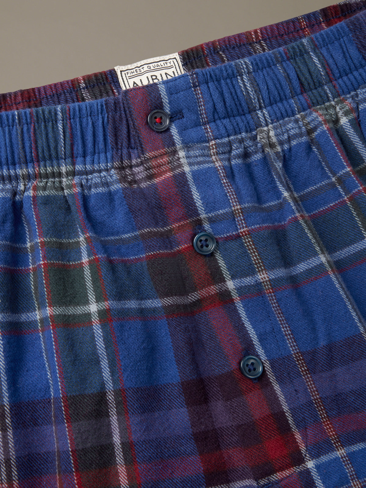 Aubin Cobalt Check Aberford Flannel PJ Set | Loungewear